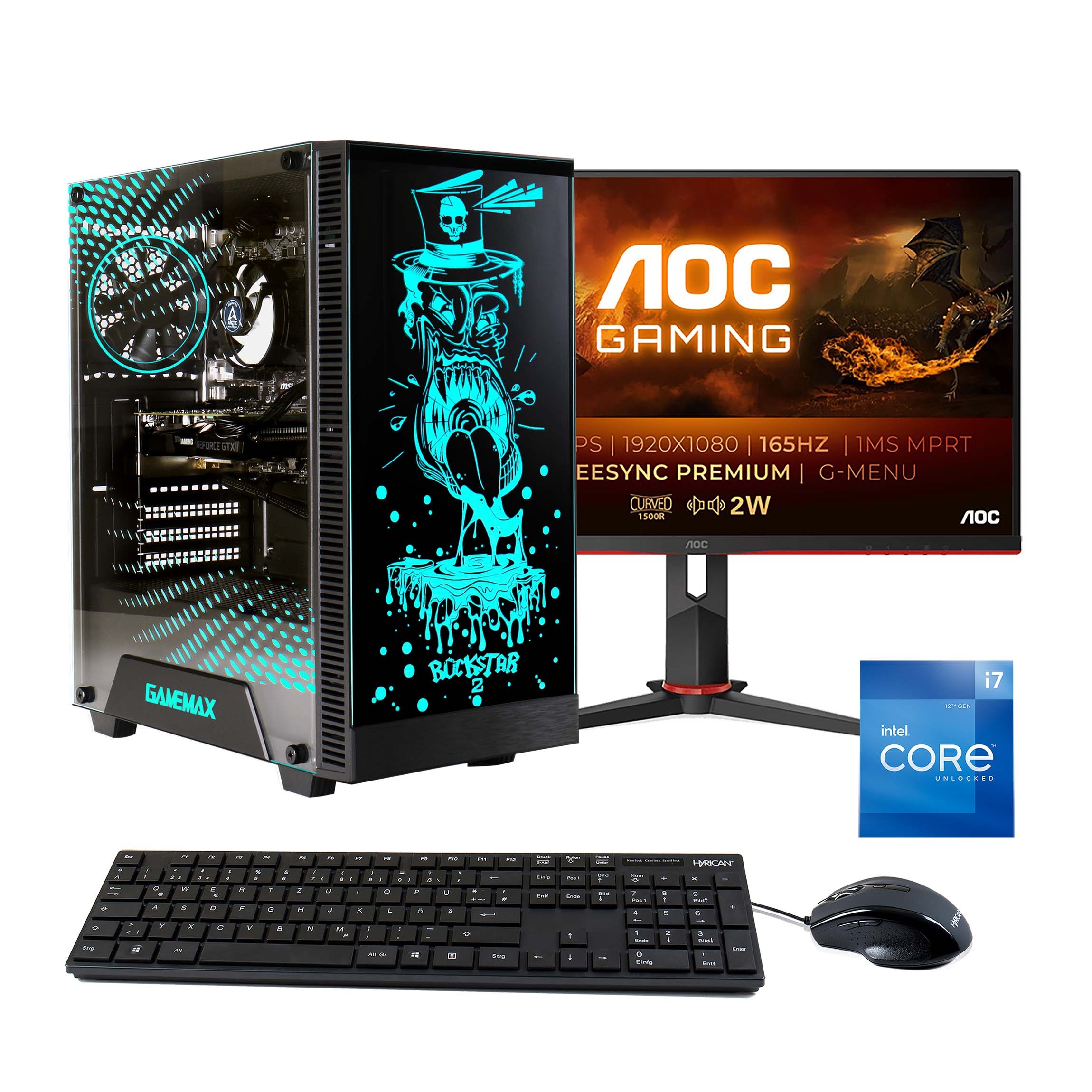 Hyrican Gaming Pc Komplettsystem Rockstar Set Windows Intel