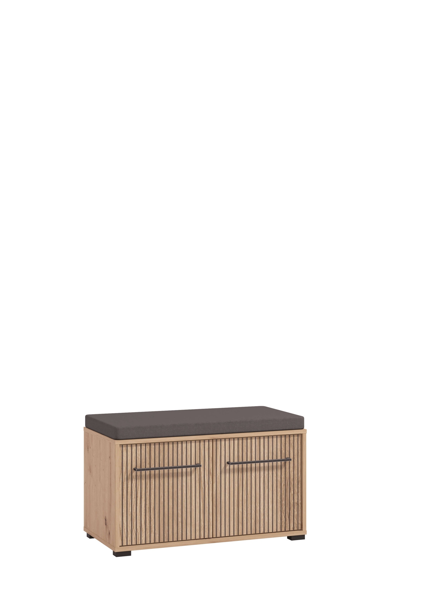 INOSIGN Schuhbank »Landes, Schuhschrank, Schuhregal, Schuhtruhe, Breite 80 cm«, mit Sitzkissen und zwei geschlossenen Fächern, in Artisan Eiche