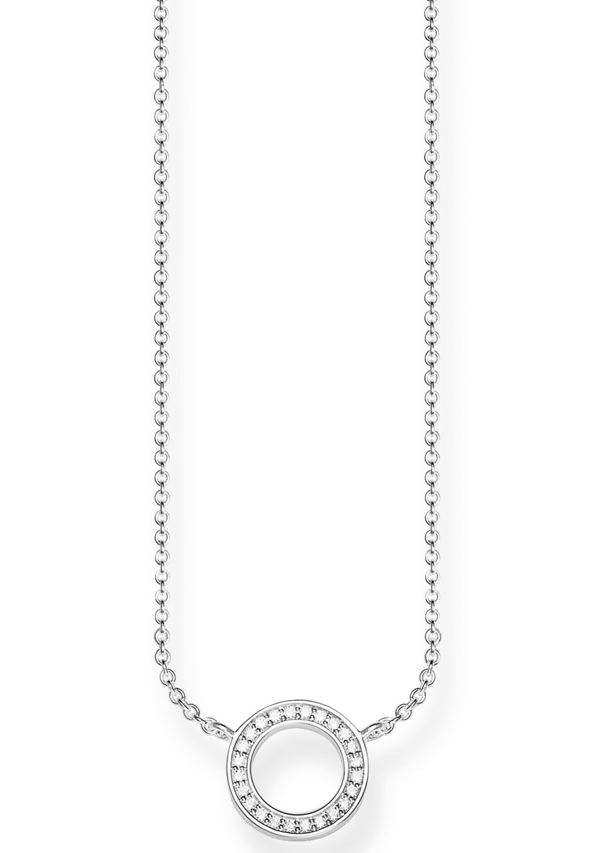 THOMAS SABO Kette mit Anhänger "Kreis Klein" mit Zirkonia (synth.)