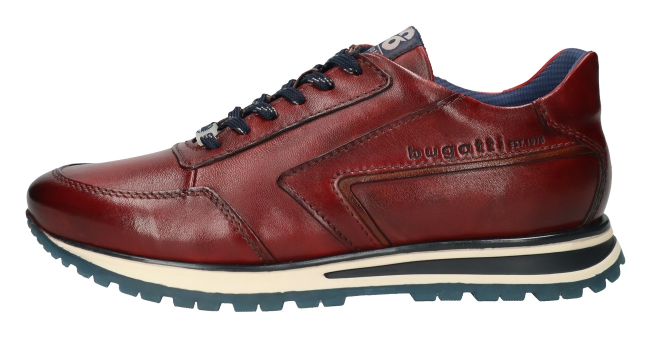 bugatti Sneaker  mit seitlichem Logoprägung, Freizeitschuh, Halbschuh, Schnürschuh