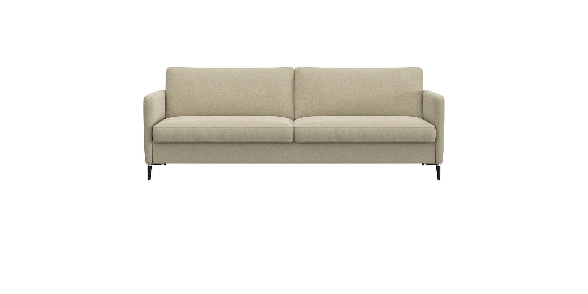 FLEXLUX 3-Sitzer »Fiore, super Sitzkomfort durch Kaltschaum im Sitz« schmale Armlehnen, Füße Alu+schwarz