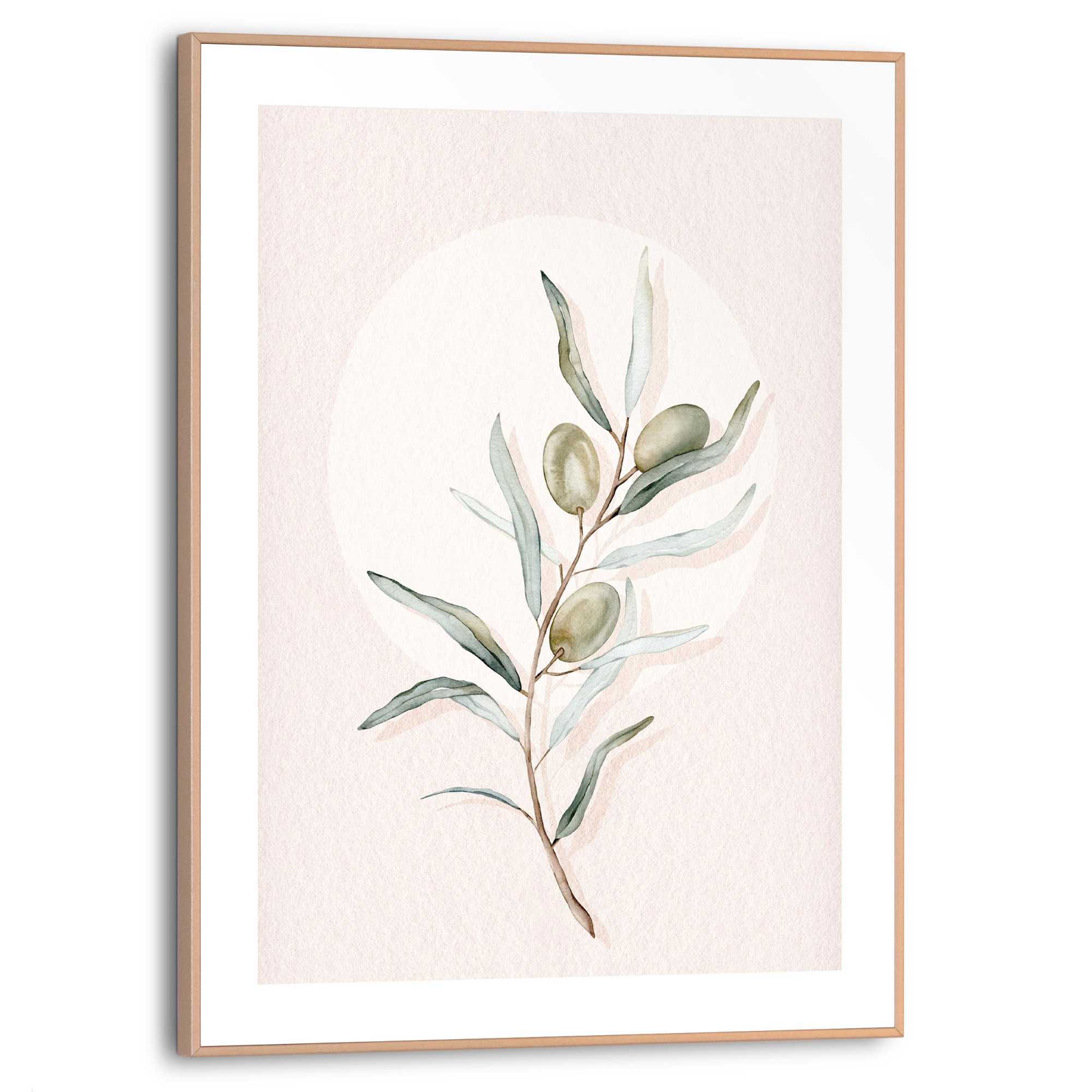 Reinders! Bild mit Rahmen »Circle Olives«