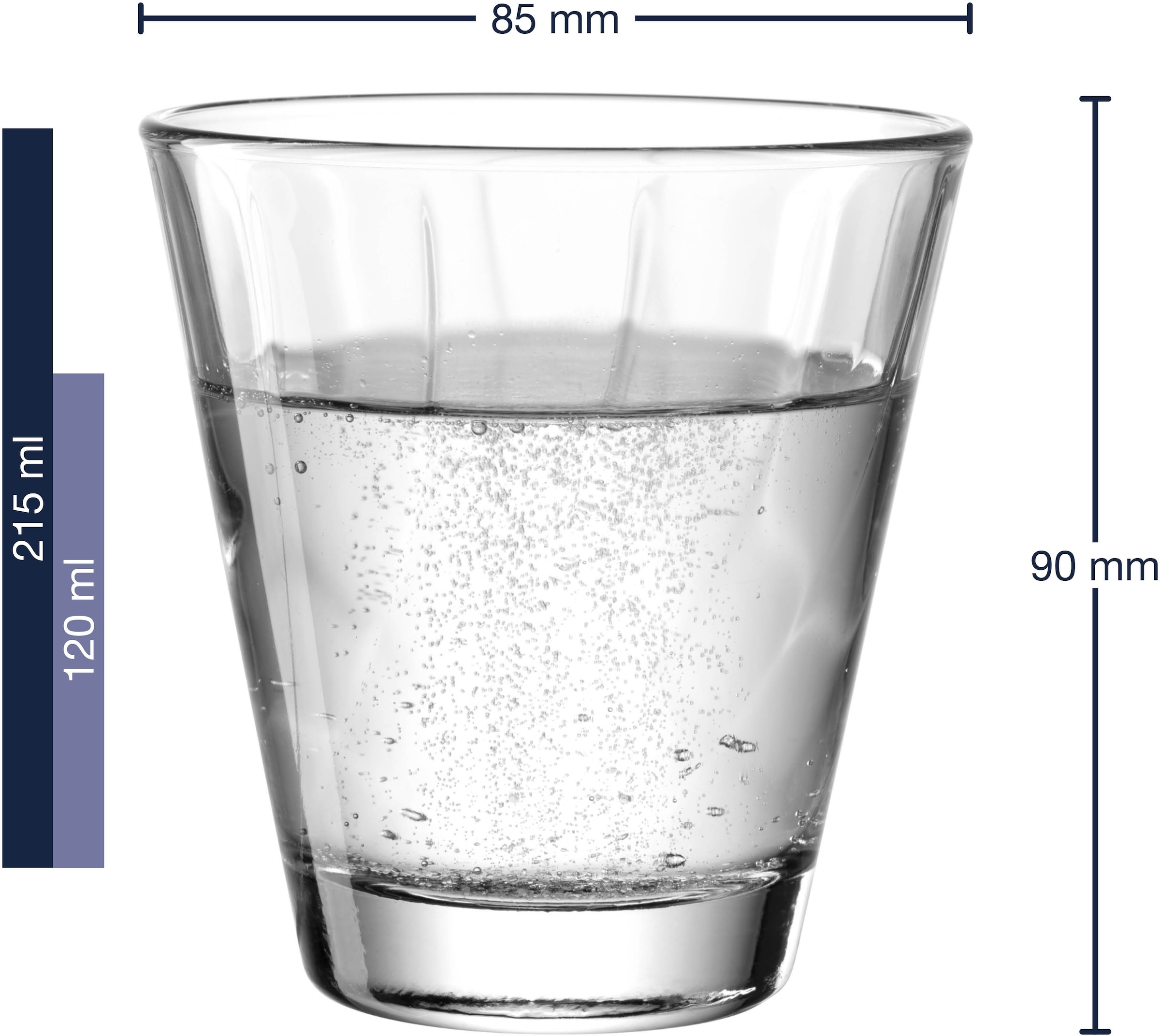 LEONARDO Gläser-Set »Trinkglas-Set TWIST, 12-teilig«, (Set, 12 tlg., 6 Trinkgläser 300 ml, 6 Trinkgläser 215 ml), Becher-Set, spülmaschinengeeignet