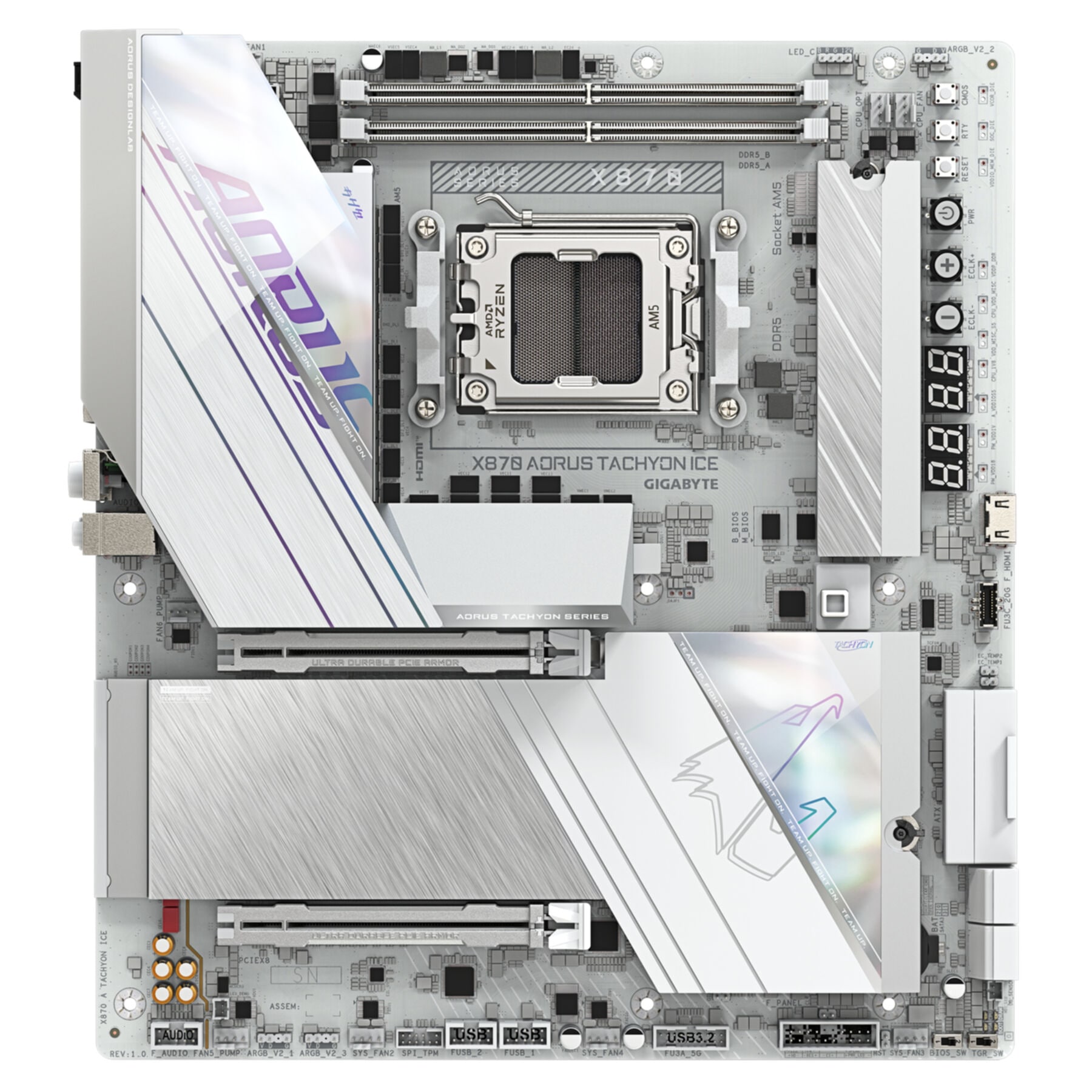 Gigabyte Mainboard »X870 AORUS TACHYON ICE Mainboard – Unterstützt AMD Ryzen 9000 CPUs, di«