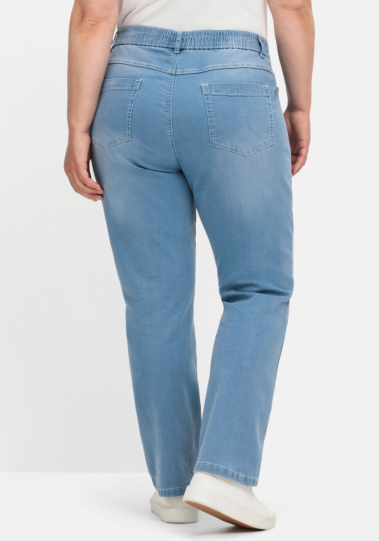 Sheego Gerade Jeans »Gerade Jeans mit Rundum-Dehnbund«