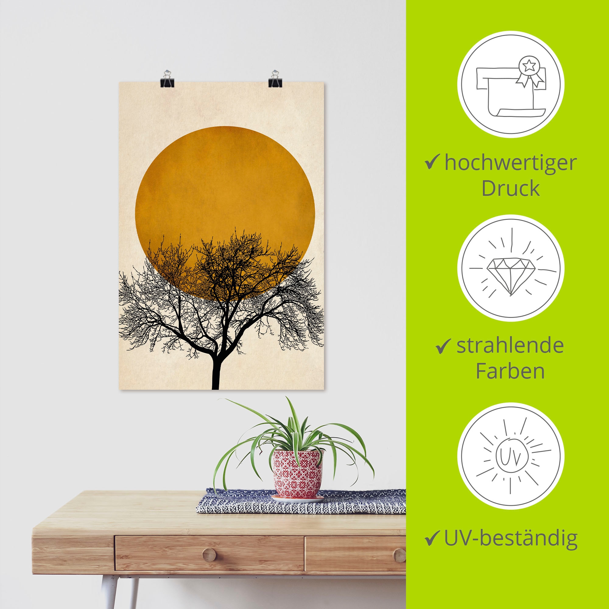 Artland Poster »Wintermorgen« Baumbilder 1 Stk. tlg. als Leinwandbild, Poster, Wandaufkleber in verschied. Größen