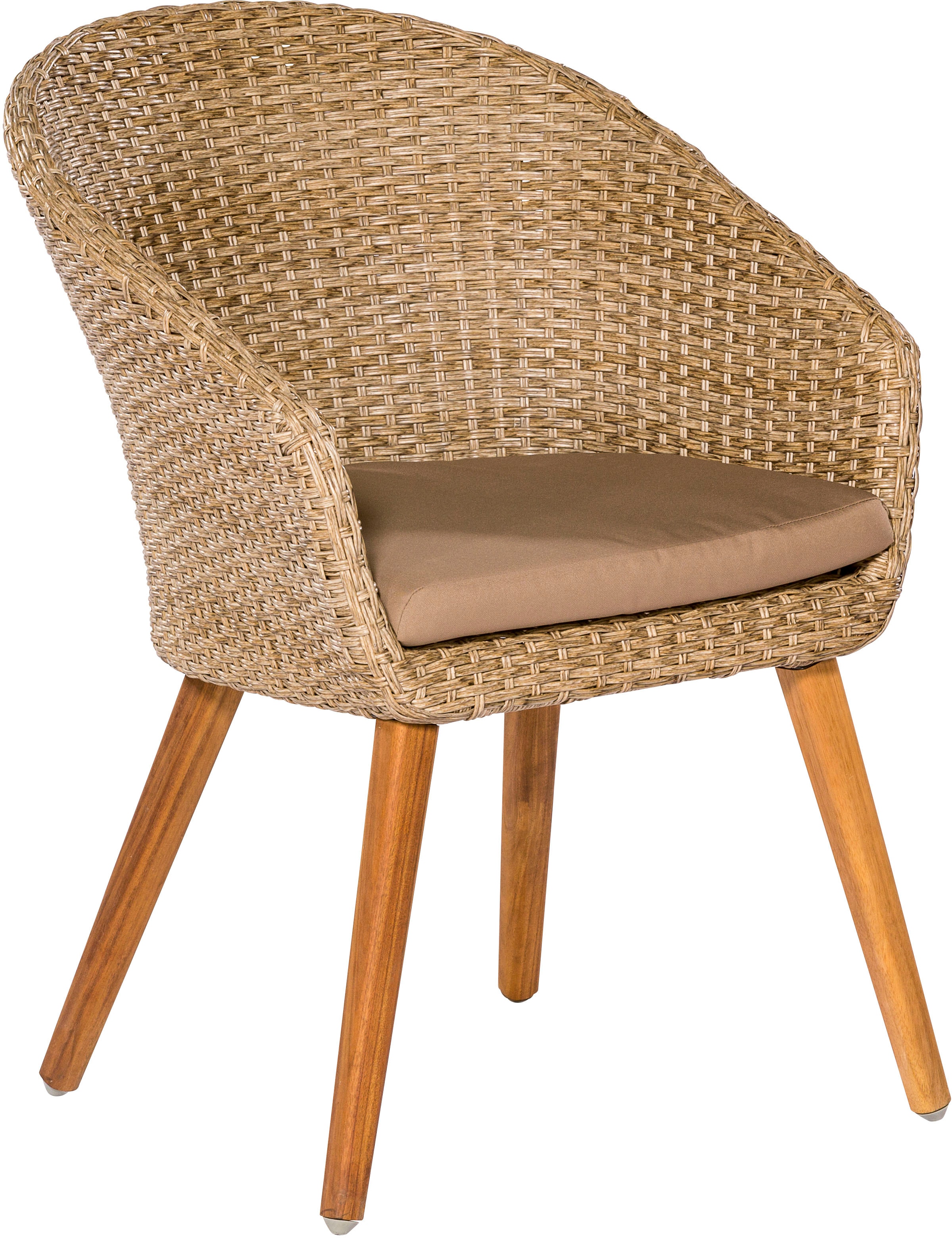 MERXX Garten-Essgruppe »»Arrone«« Set, Tisch doppelt ausziehbar: 100x 180/220/260x 75 cm, 9 Stk. tlg. Sesselbeine aus Akazienholz, Beine 9x9 cm, Tischplatte 3 cm