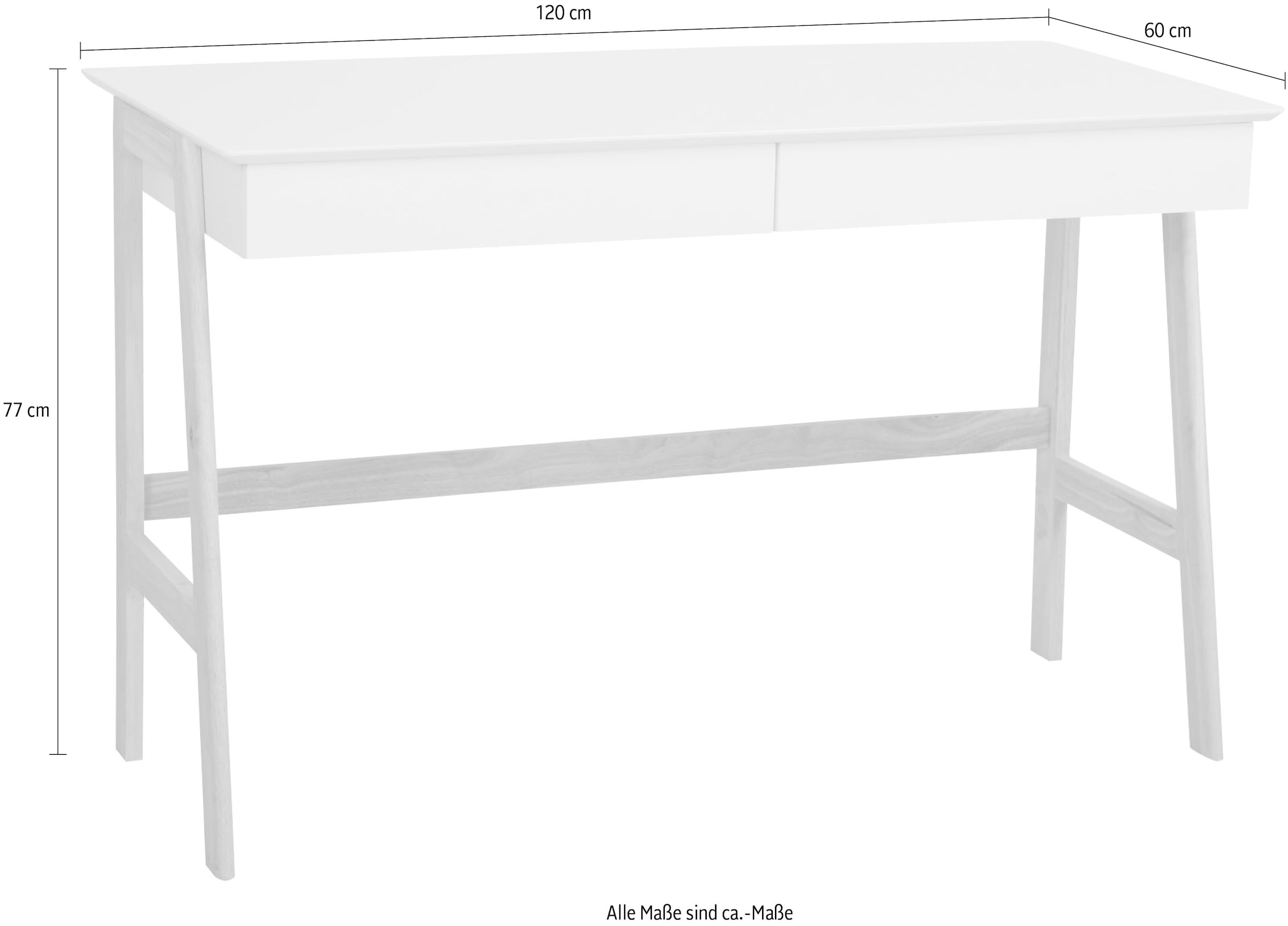 Möbilia Schreibtisch »Herdis« mit 2 grifflosen Schubladen