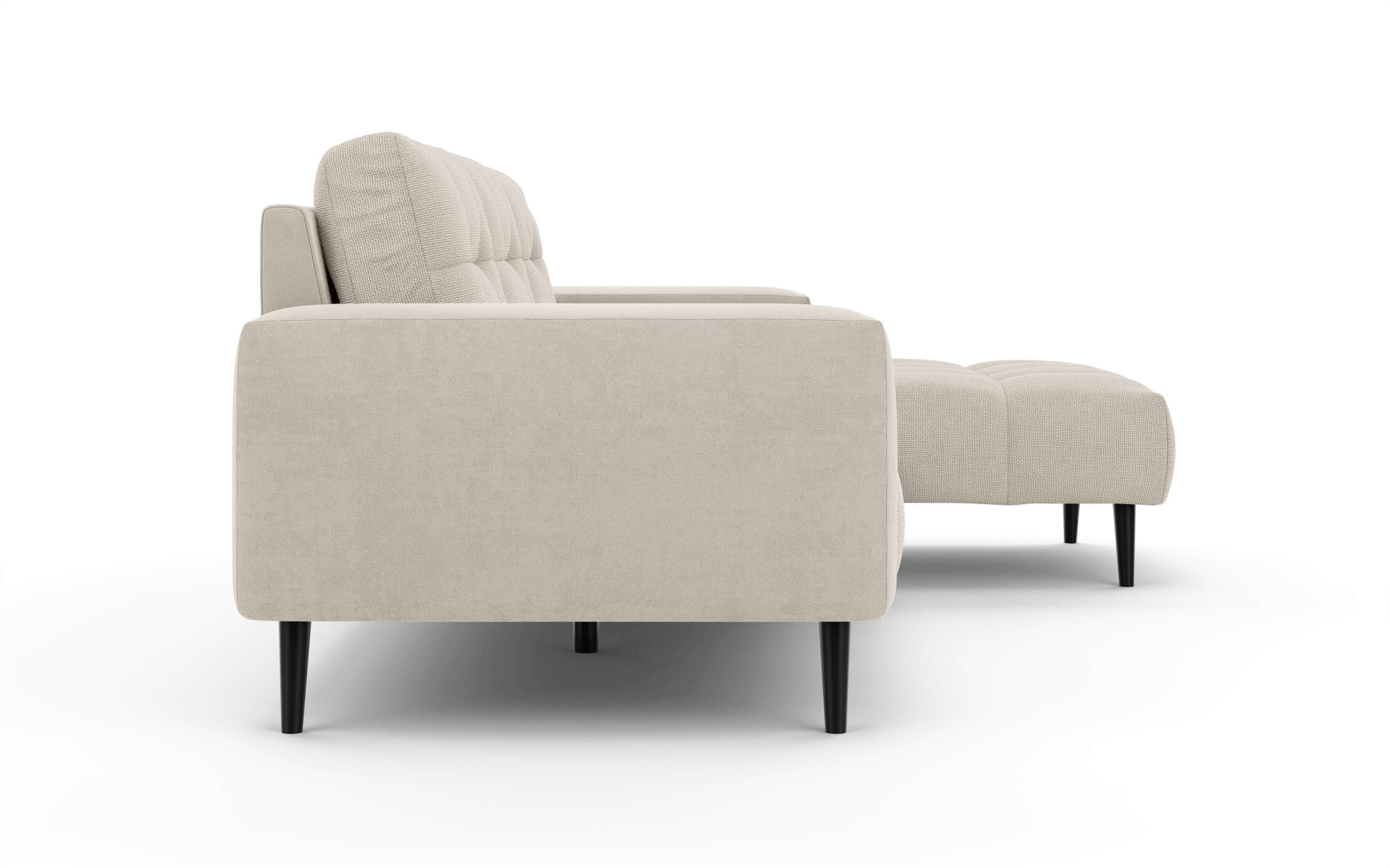 INOSIGN Ecksofa »SERINE mit Recamiere rechts/links bestellbar, Maße B/H/T 253/91/161 cm«, L-Form mit Wellenunterfederung, 3 Rückenkissen, ohne Bettfunktion