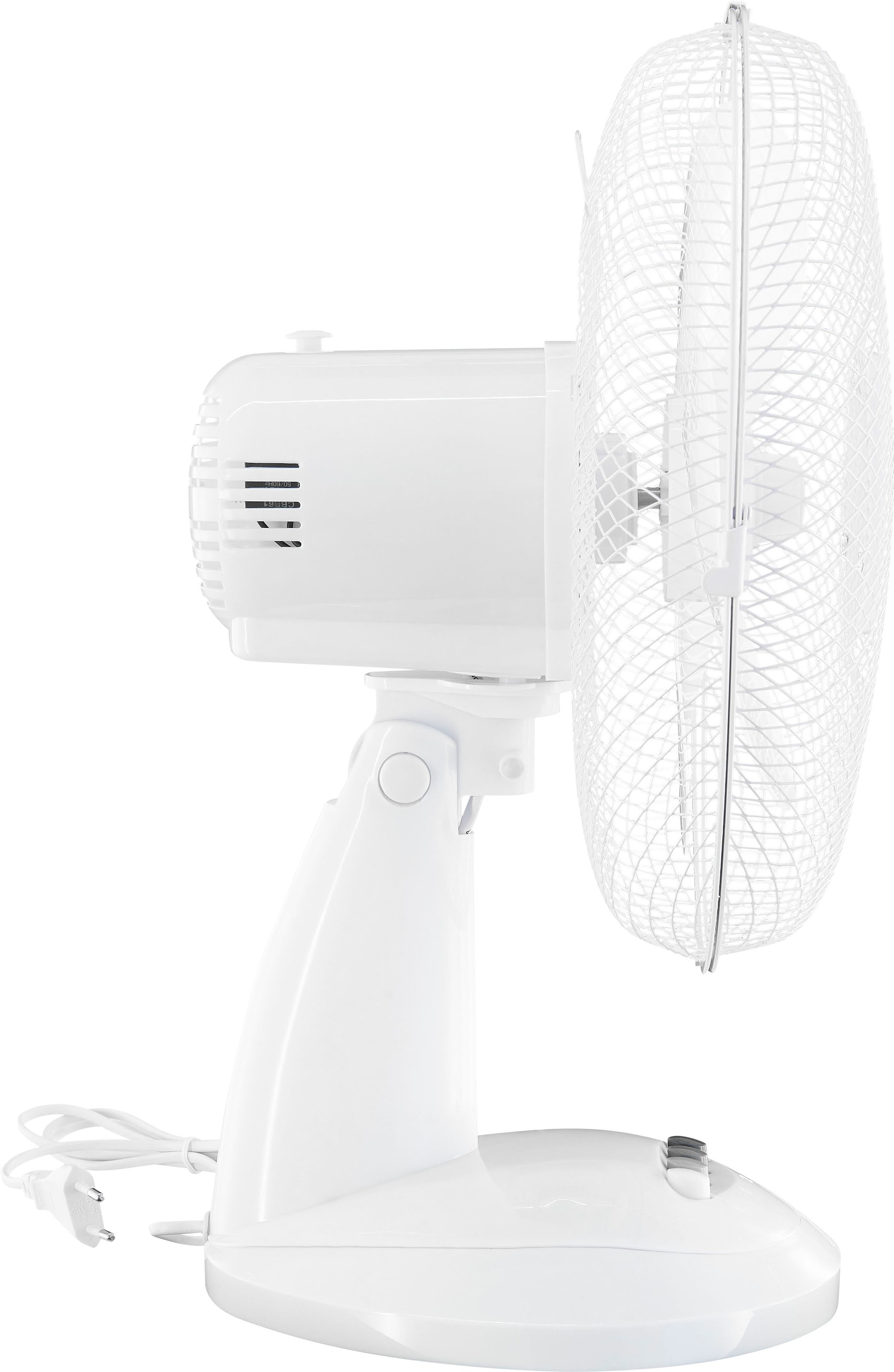 exquisit Tischventilator »VT 35082 we«, Ø 40 cm, inkl. Oszillation & 50 W Leistung, weiß