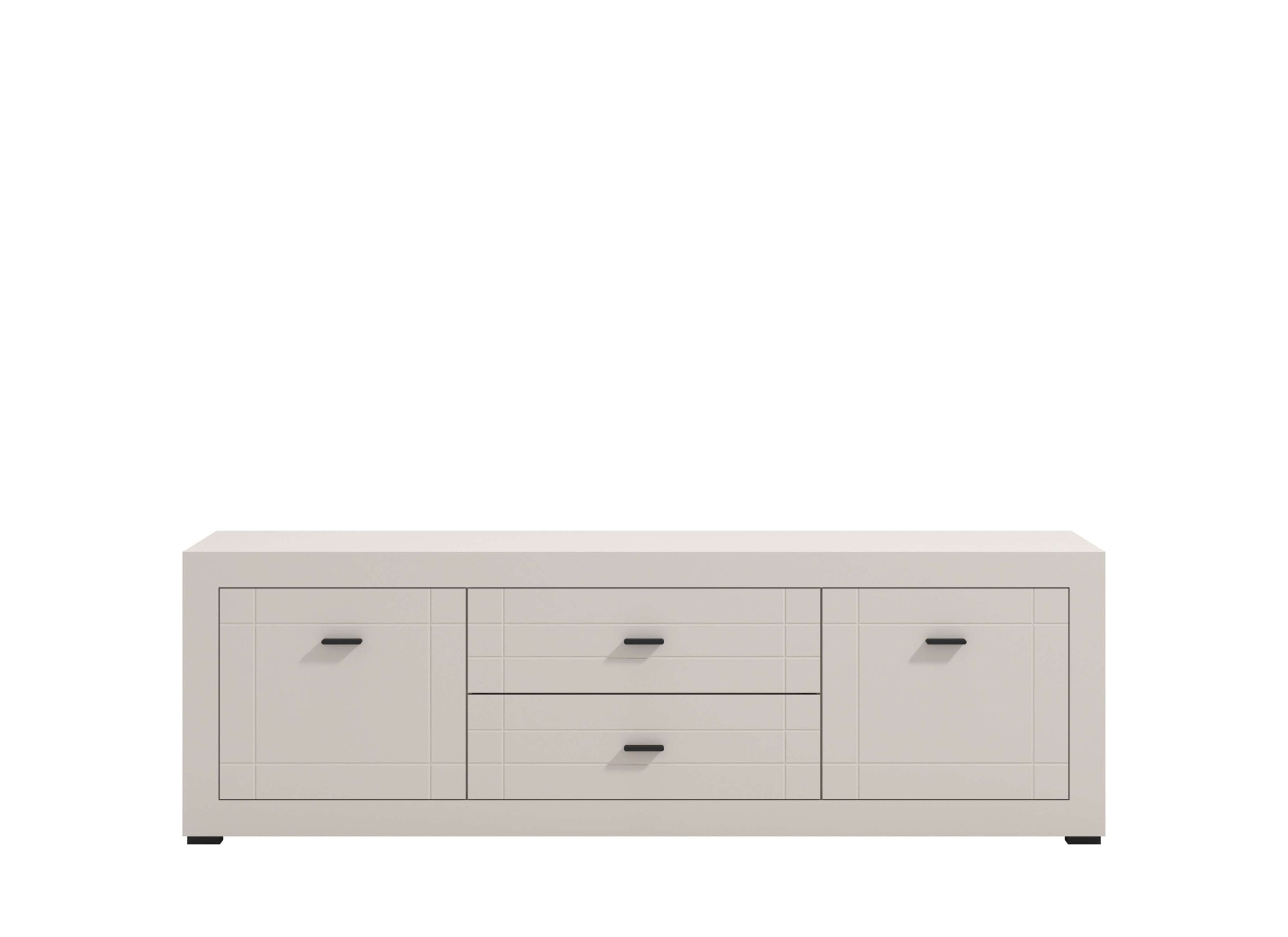 Home affaire Lowboard »Warwick TV-Board, TV-Kommode, TV-Schrank, TV-Unterschrank, TV-Möbel« Elegantes Lowboard in Kaschmir mit viel Stauraum, Heißfolienprägung