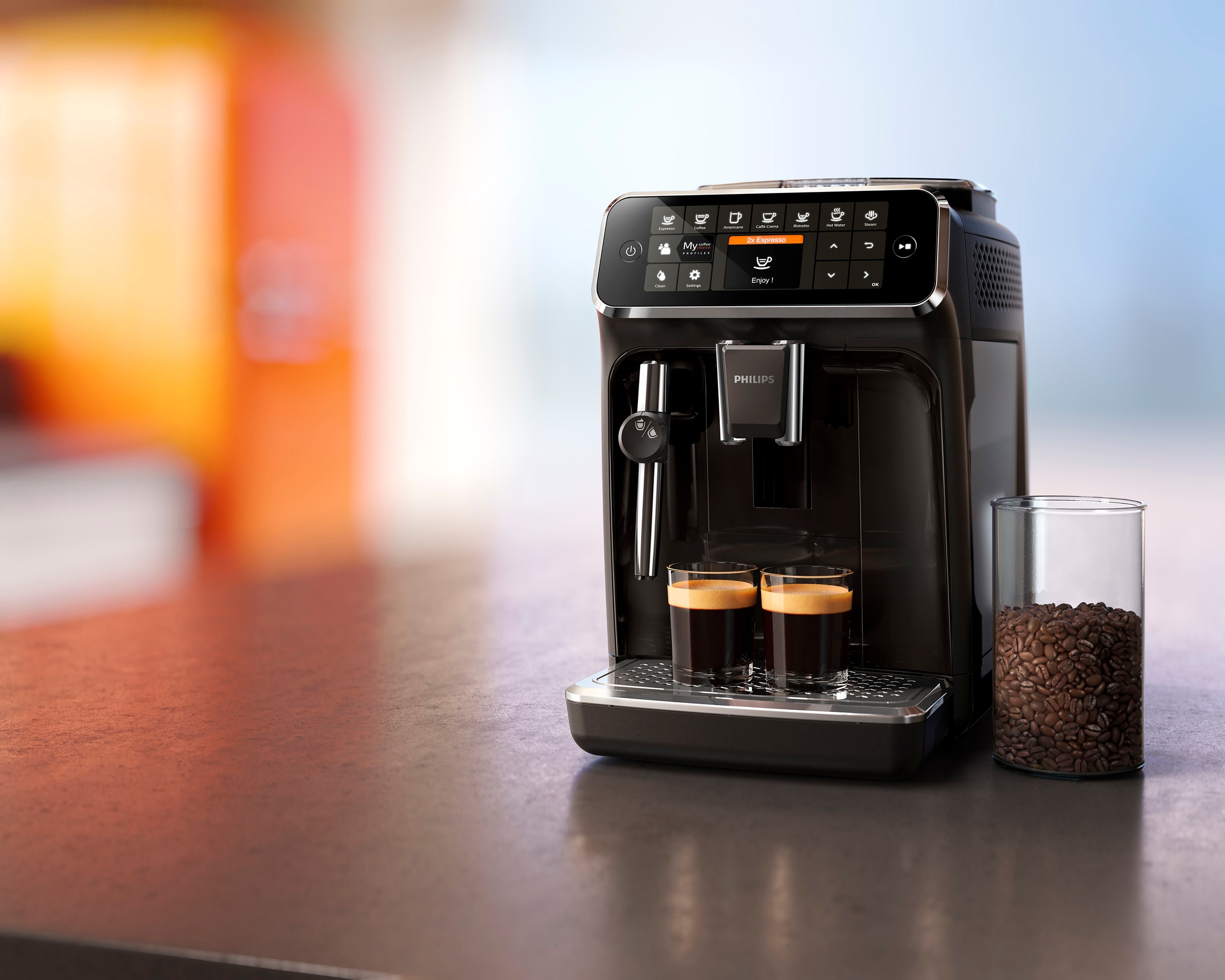Philips Kaffeevollautomat »4300 Series EP4321/50«, mattschwarz mit 3
