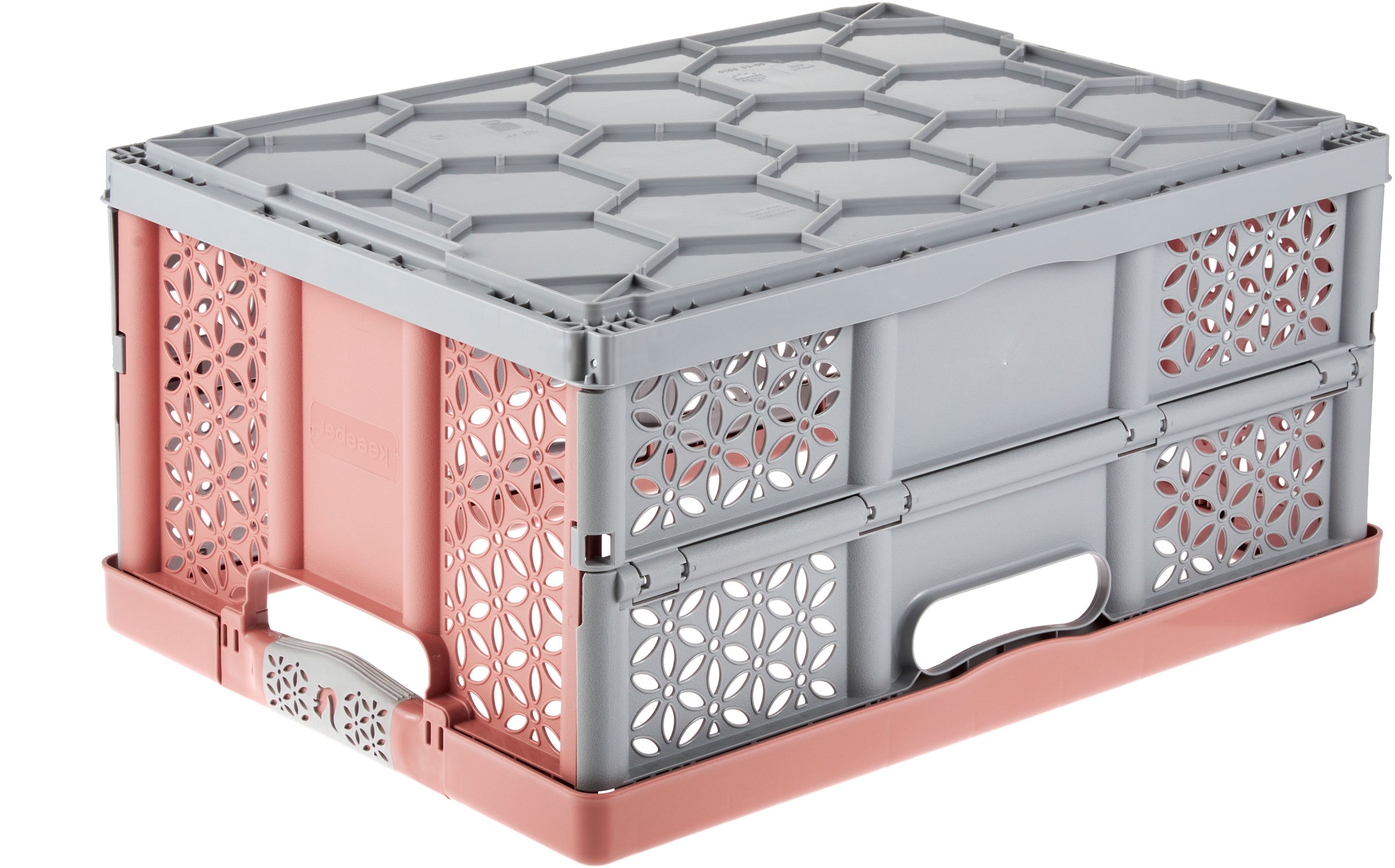 keeeper Klappbox »Profi-Klappbox lea mit Softgriffen (Set 2 St.) 32 l, 48,5x35x23,5 cm« Soft-Touch-Griffe, zusammenklappbar, leicht zu reinigen