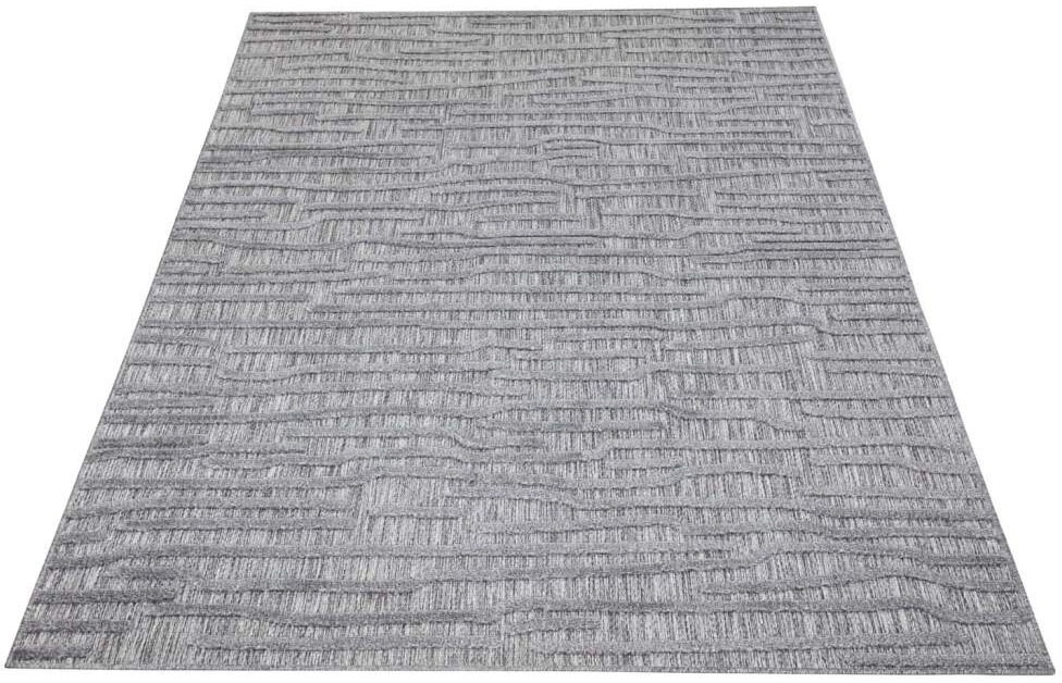 Carpet City Teppich »In-& Outdoorteppich Santorini 450, 3D-Effekt,  Gestreift«, rechteckig, Wetterfest & UV-beständig für Terrasse, Balkon,  Küche, Flur