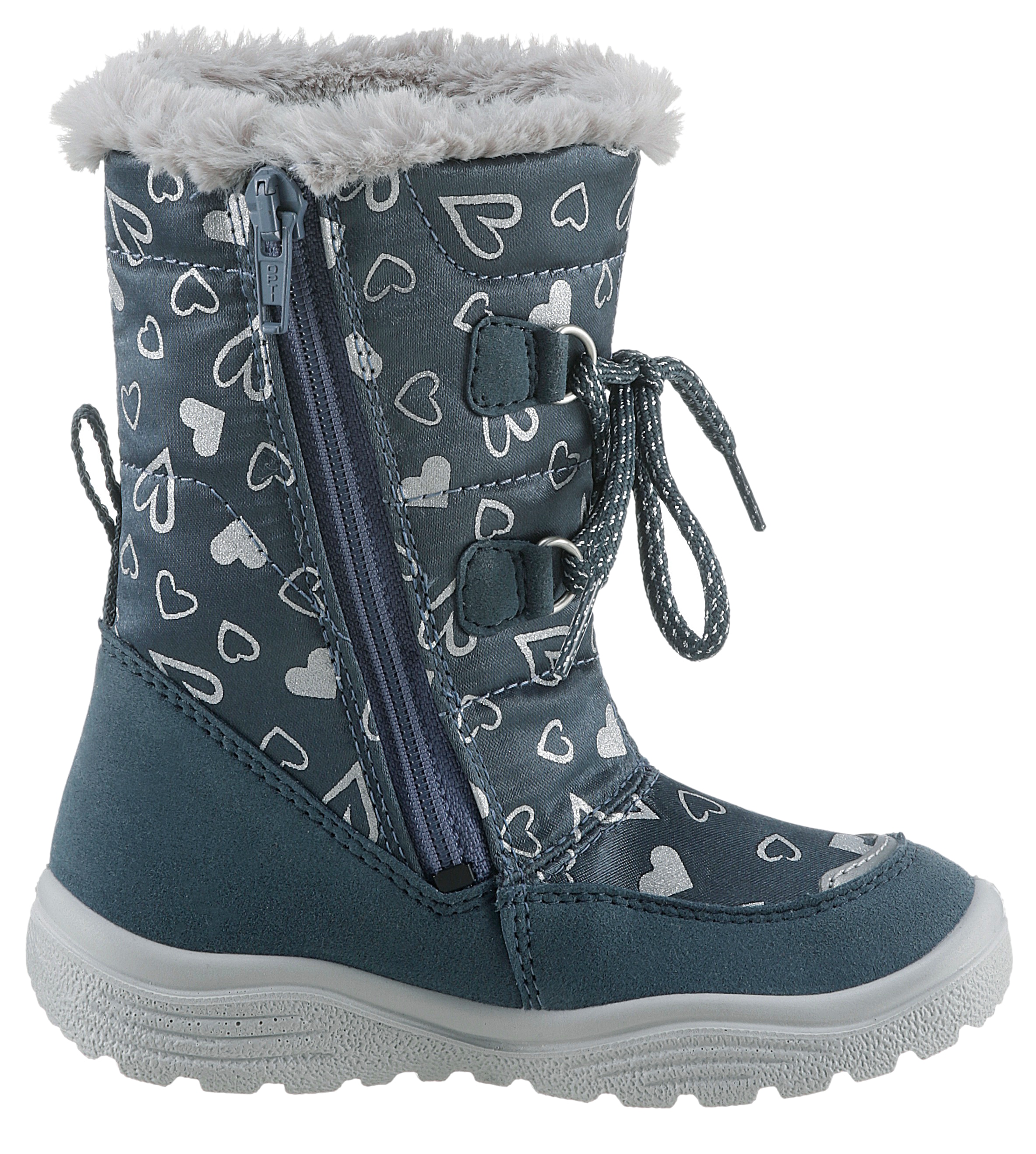 Superfit Winterstiefel »CRYSTAL WMS: mittel«, Snowboots, Schnürstiefel, Winterschuh mit Glitzer