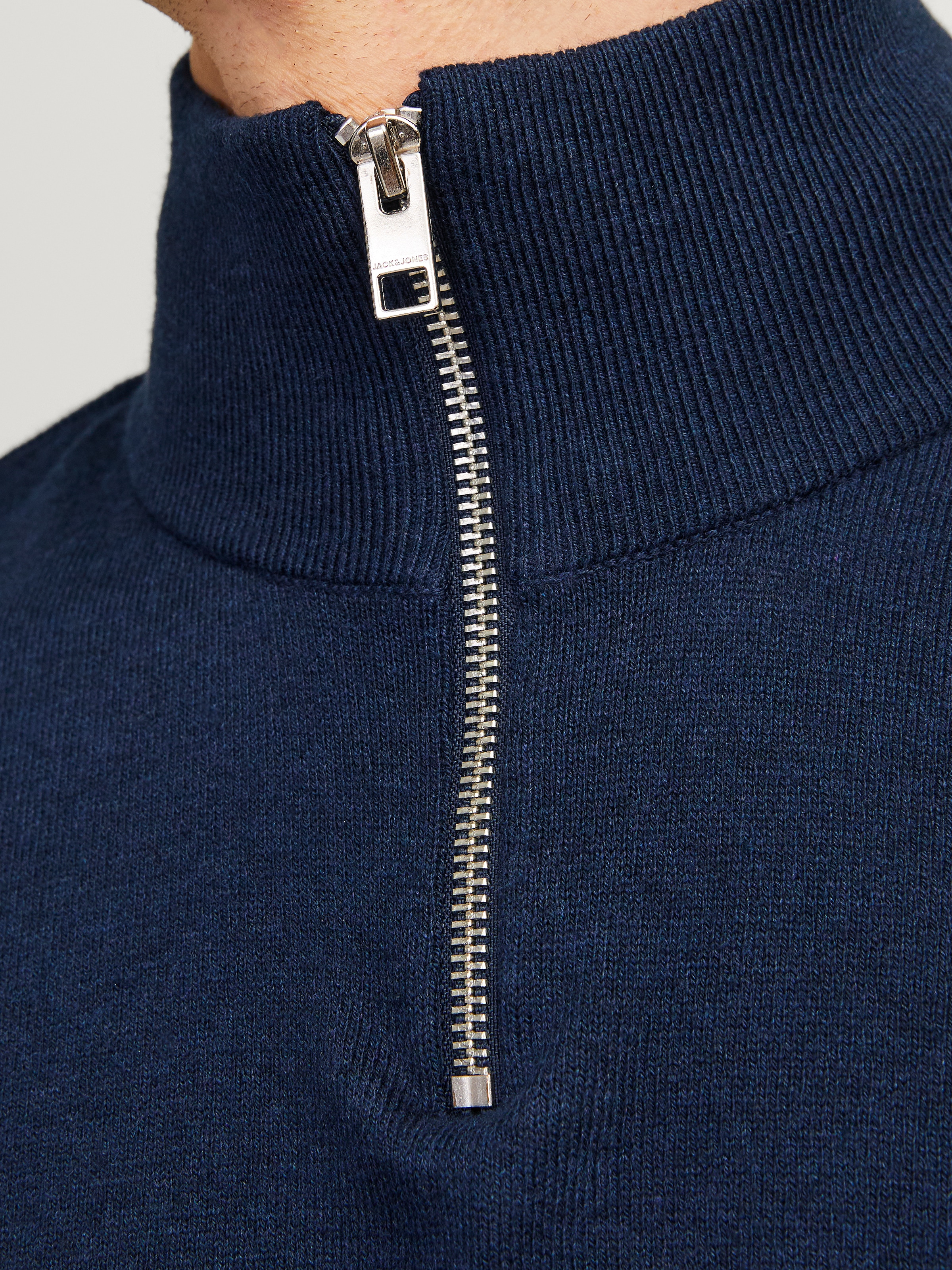 Jack & Jones Strickpullover »EMIL KNIT HALF ZIP«, mit kurzem Reißverschluss im Troyer-Look
