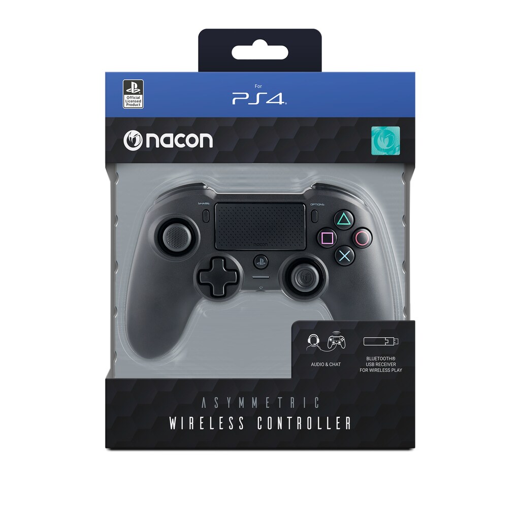 nacon Gaming-Controller »Nacon NA373417 PS4 Asymmetric Controller, kabellos, USB, schwarz«, (1 St.)