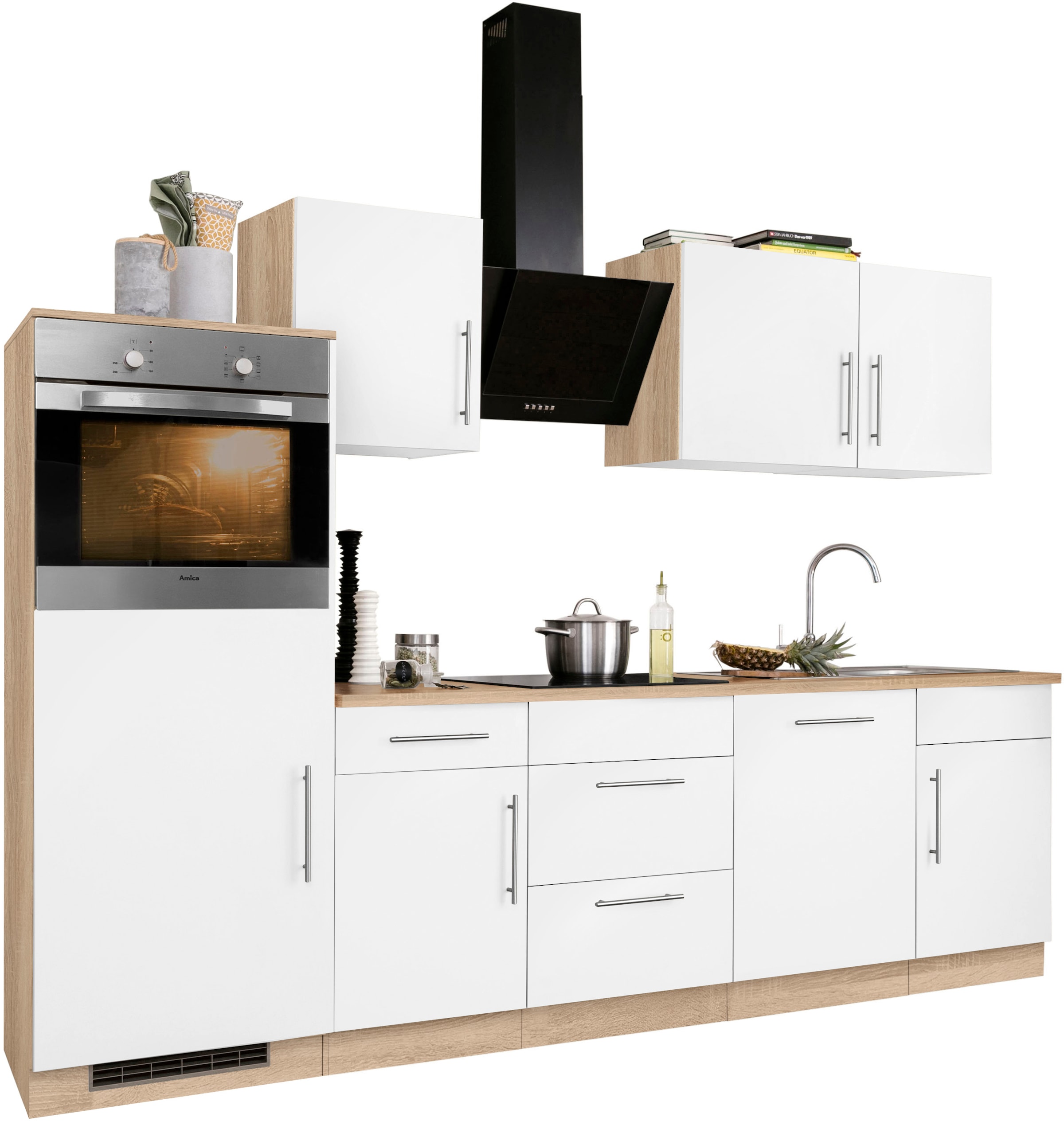 wiho Küchen Küchenzeile "Cali" ohne E-Geräte, Breite 280 cm