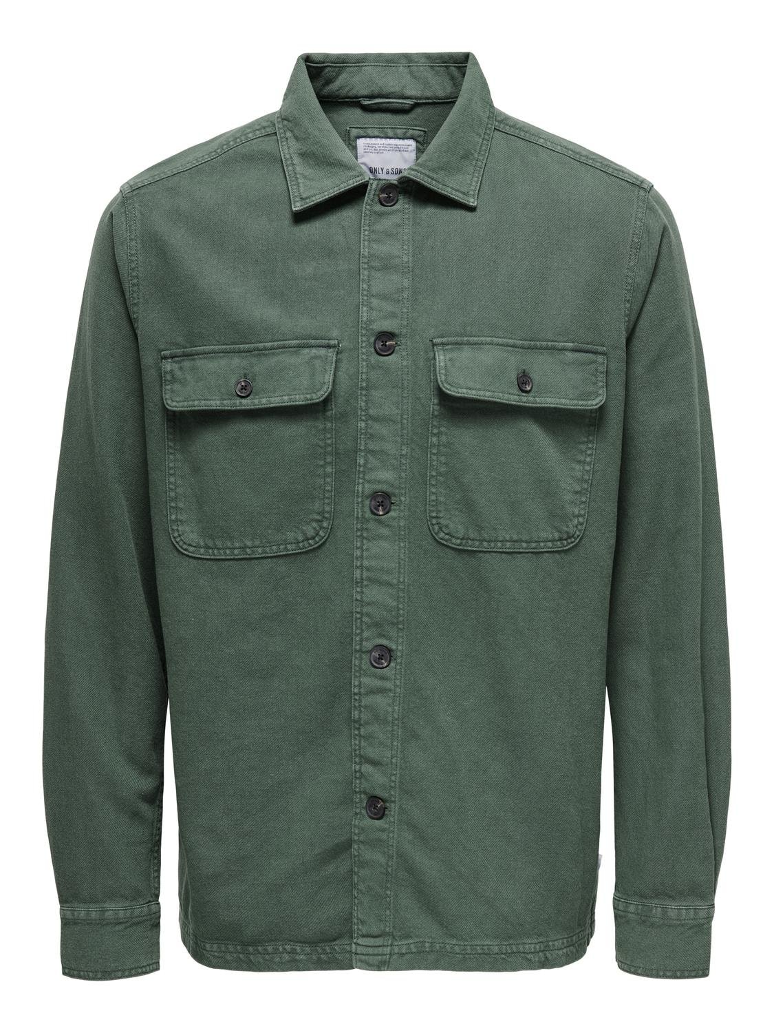 ONLY & SONS Langarmhemd »ONSOLIVER TWILL OVERDYE OVERSHIRT BF«
