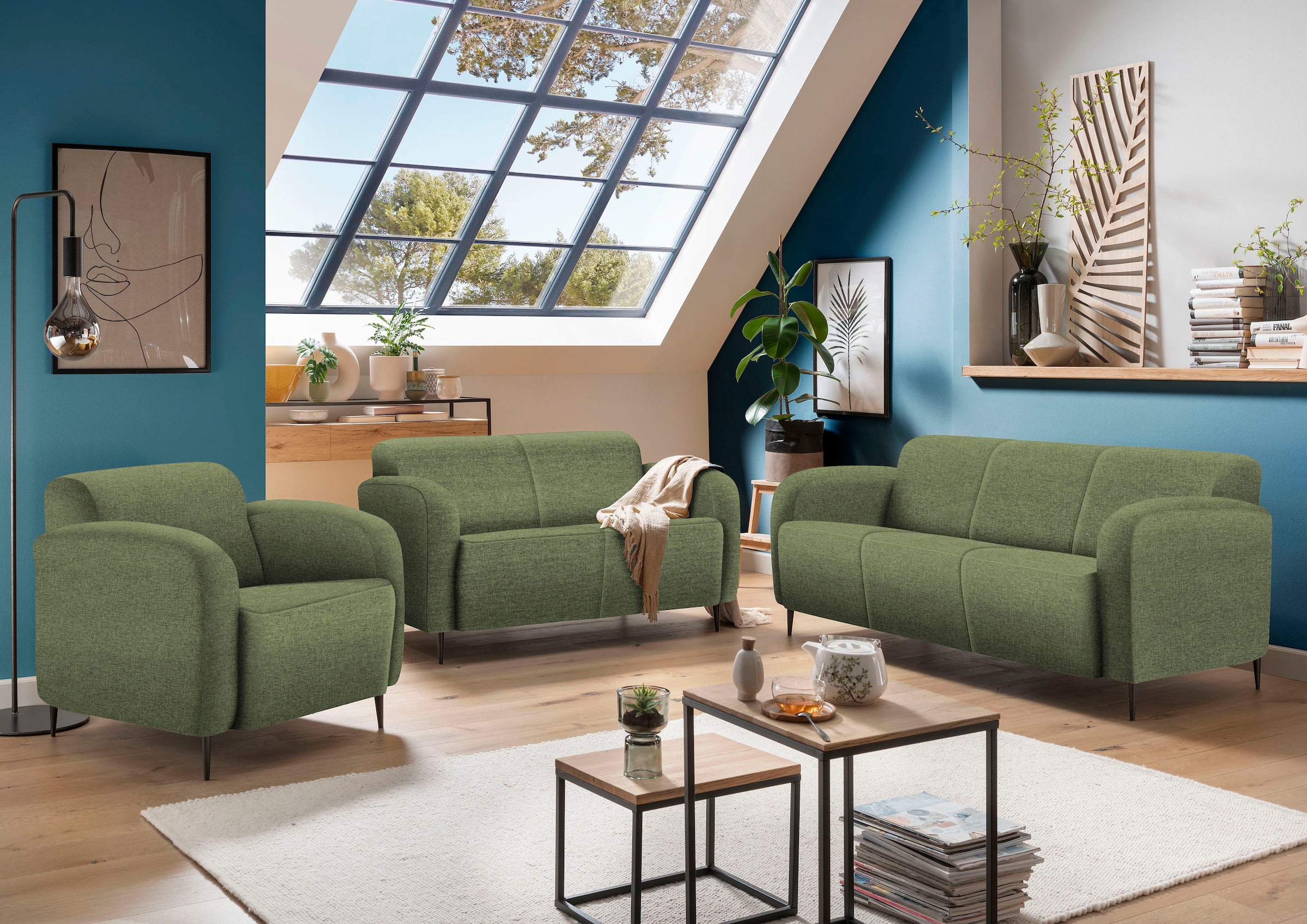 Home affaire Cocktailsessel "Marone Loungesessel, bequem, Breite 85cm, bodenfrei" auch als 2-Sitzer und 3-Sitzer erhältlich