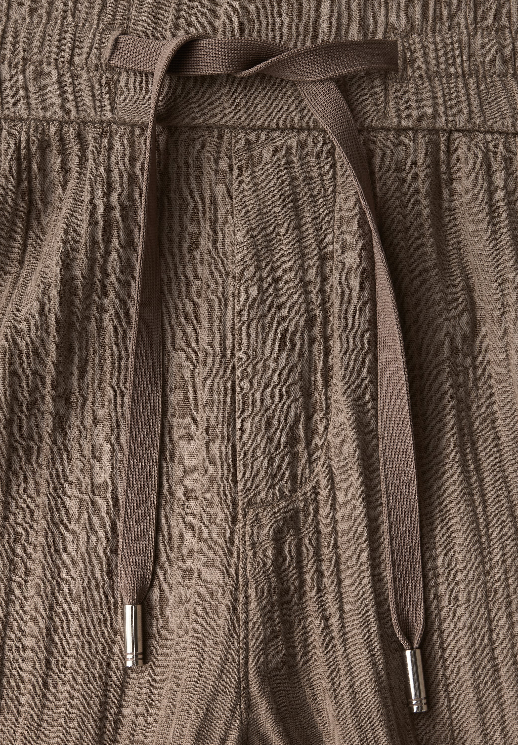 STREET ONE Stoffhose, mit elastischem Bund und Tunnelzug, im Musselin-Look