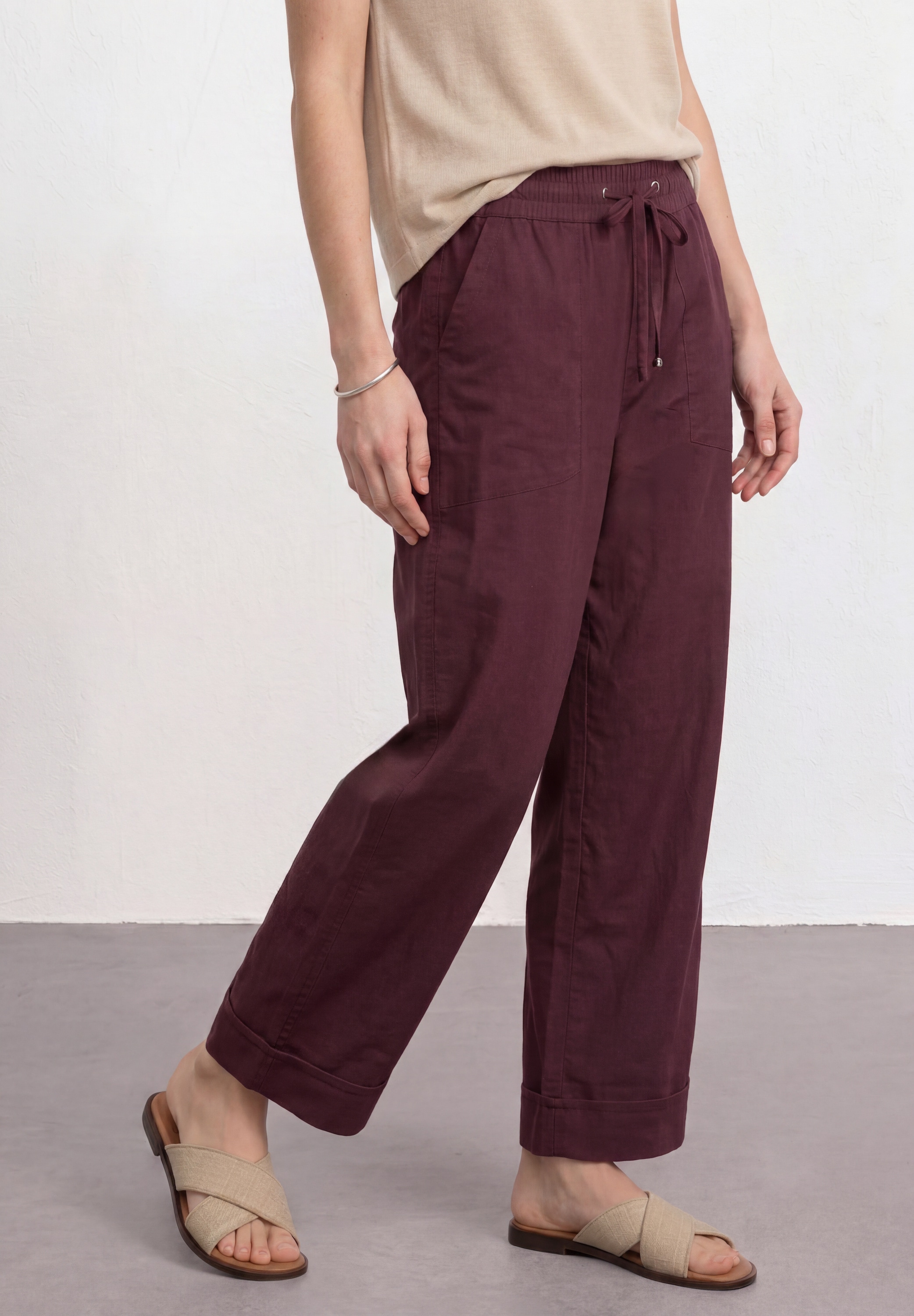 STREET ONE Stoffhose »Style Amalia«  Sommerhose mit elastischem Bund und Tunnelzug