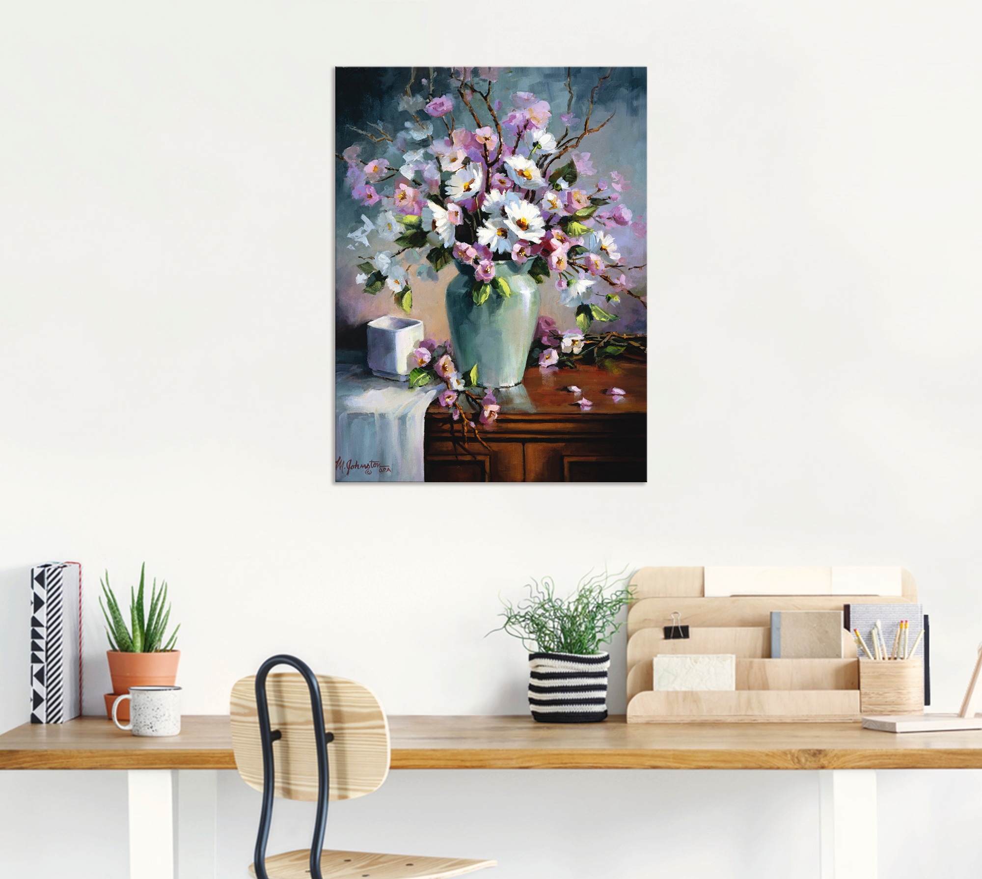 Artland Alu-Dibond-Druck »Apfel und Kirchblüten« Arrangements 1 Stk. tlg. für Innen- und Außenbereich geeignet, Outdoorbild