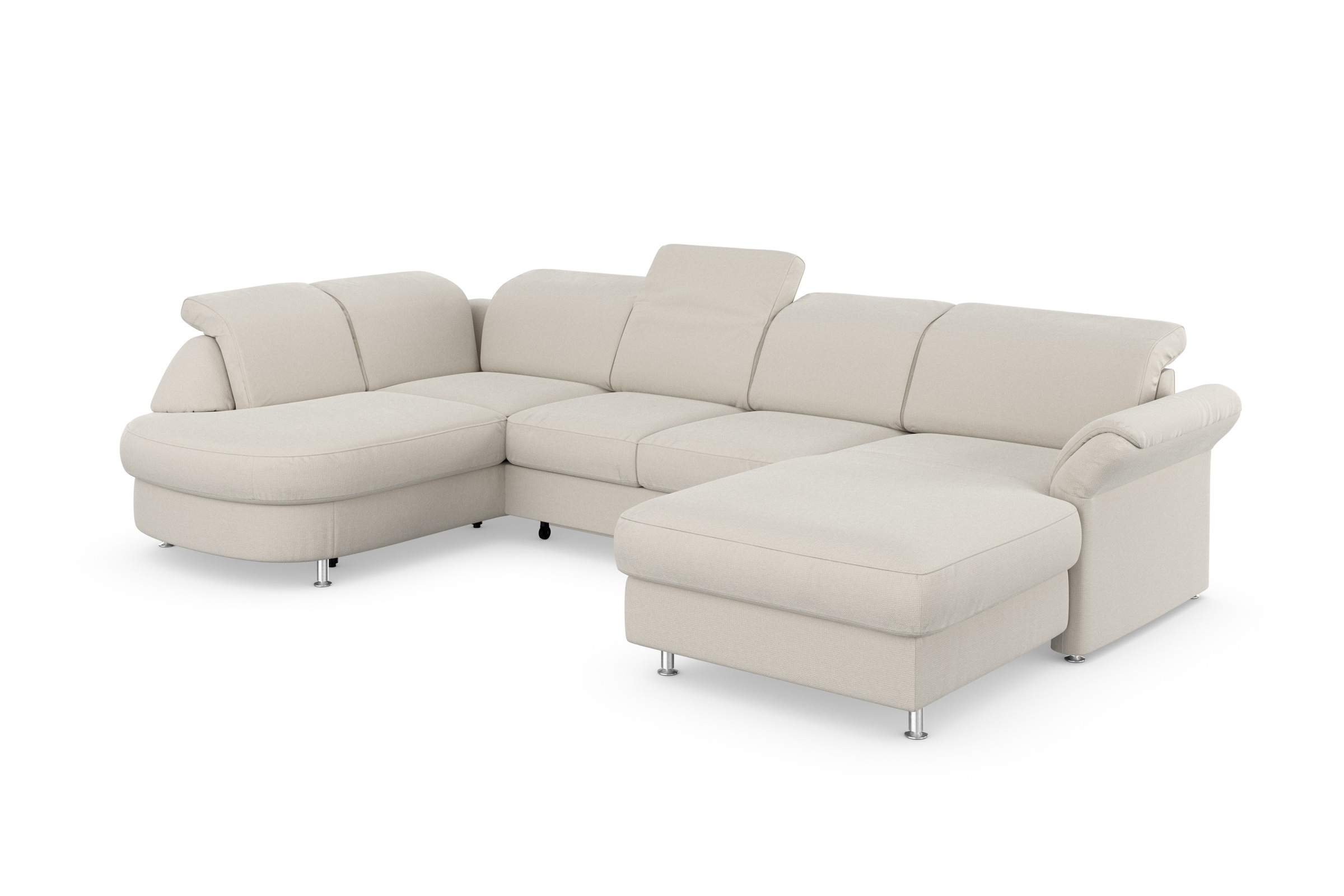 sit&more Wohnlandschaft »Apulia U-Form«, wahlweise Bettfunktion, Bettkasten und Kopf- und Armteilverstellung
