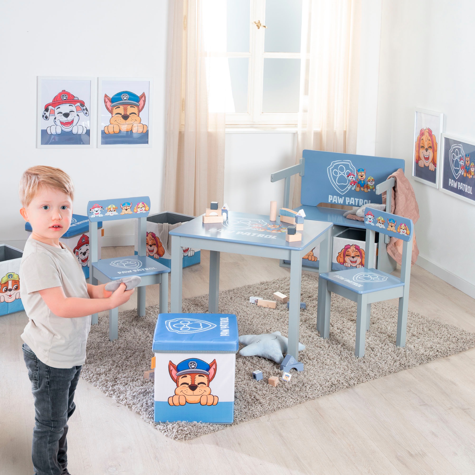 roba® Kindersitzgruppe »Paw Patrol«, (Set), mit Tisch und 2 Kinderstühlen