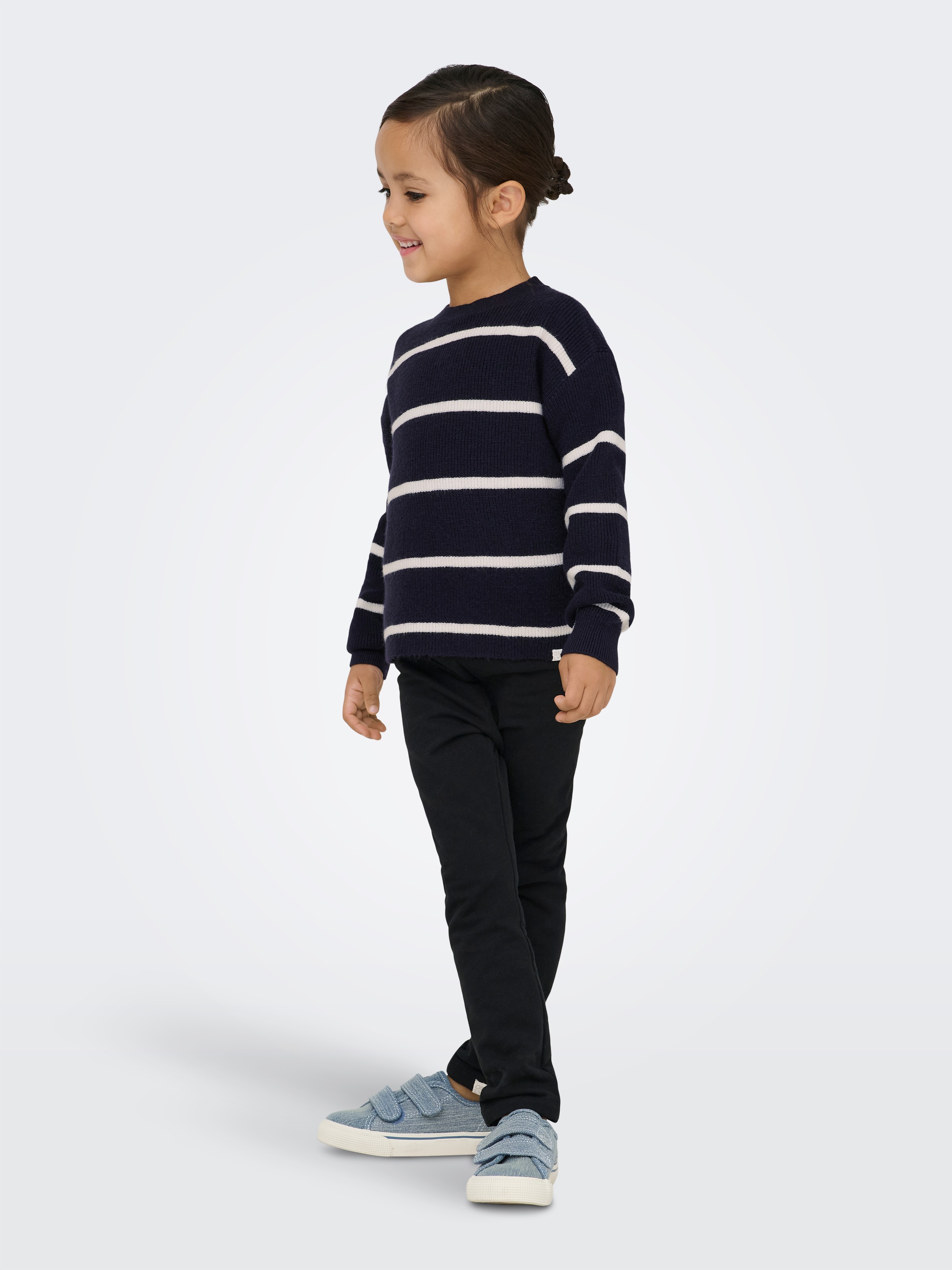 KIDS ONLY Strickpullover »KMGFRANCA LIFE SHORT LS STRIPE KNT NOOS« Viskosemischung, loose fit