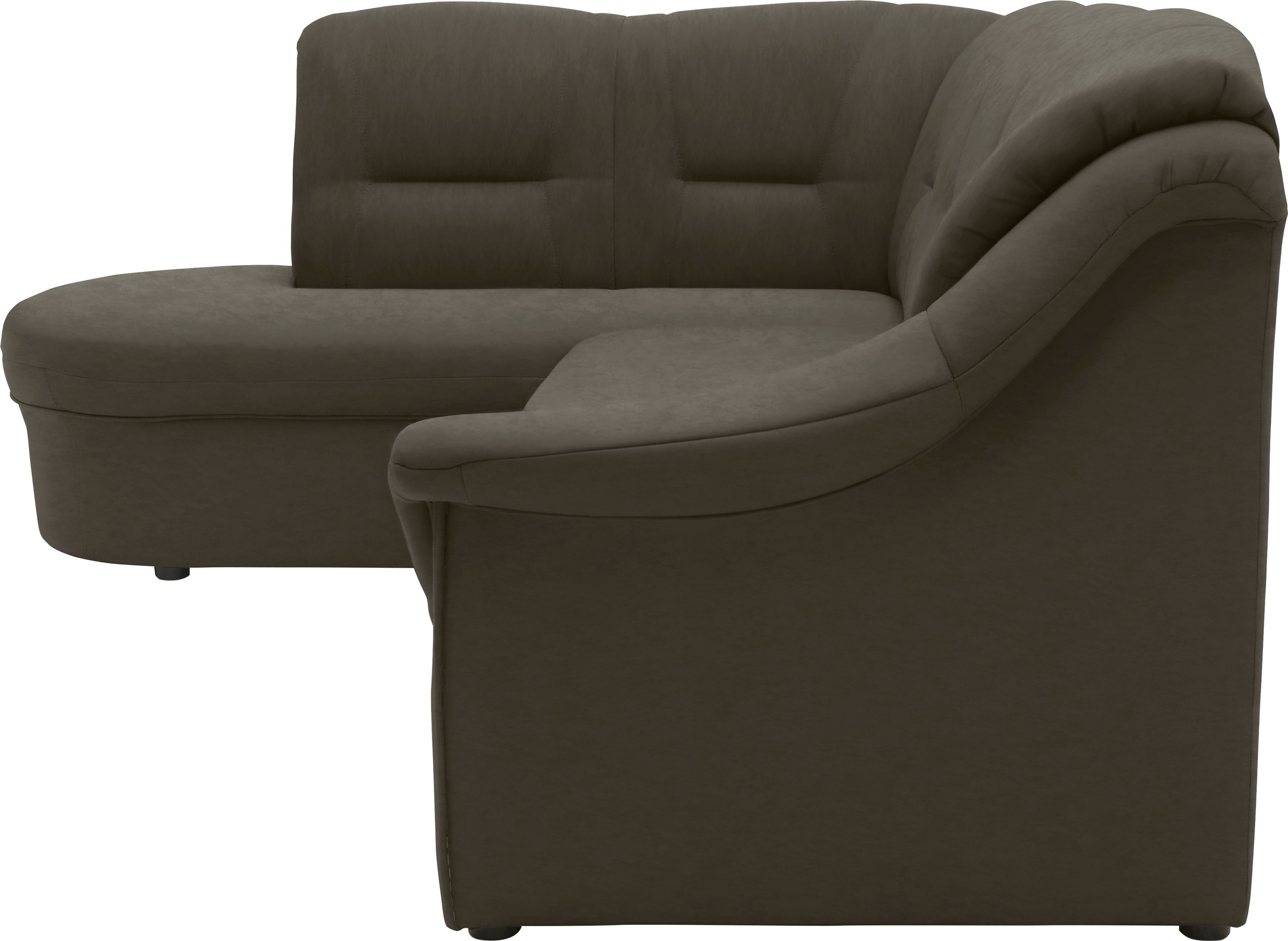 DOMO collection Ecksofa »Faenza für kleine Räume, Stellmaße 232,176cm, komfortabel, L-Form«, mit Ottomane, zeitlos, elegante Armlehnen, wahlweise mit Bettfunktion