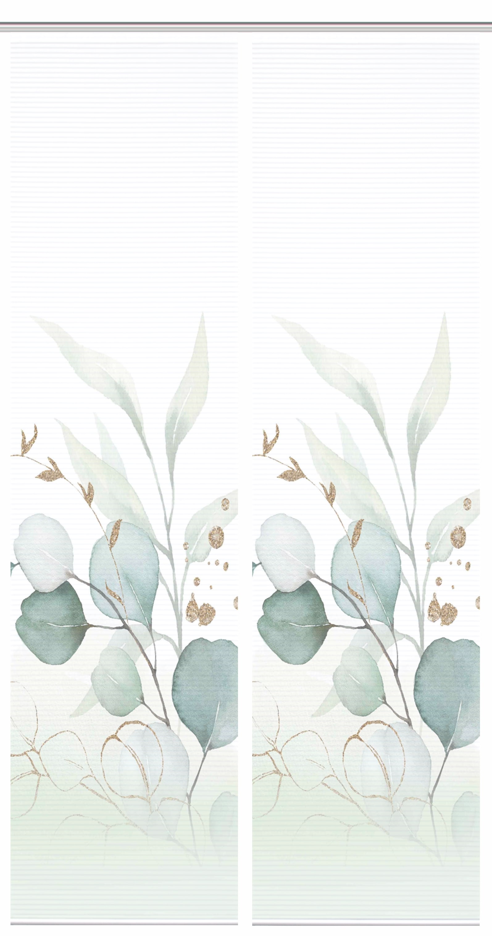 HOME in green Schiebegardine »ABANIO« Paneelwagen 2 Stk. tlg. SET DIGITALDRUCK,BAMBUSOPTIK RECYCELT