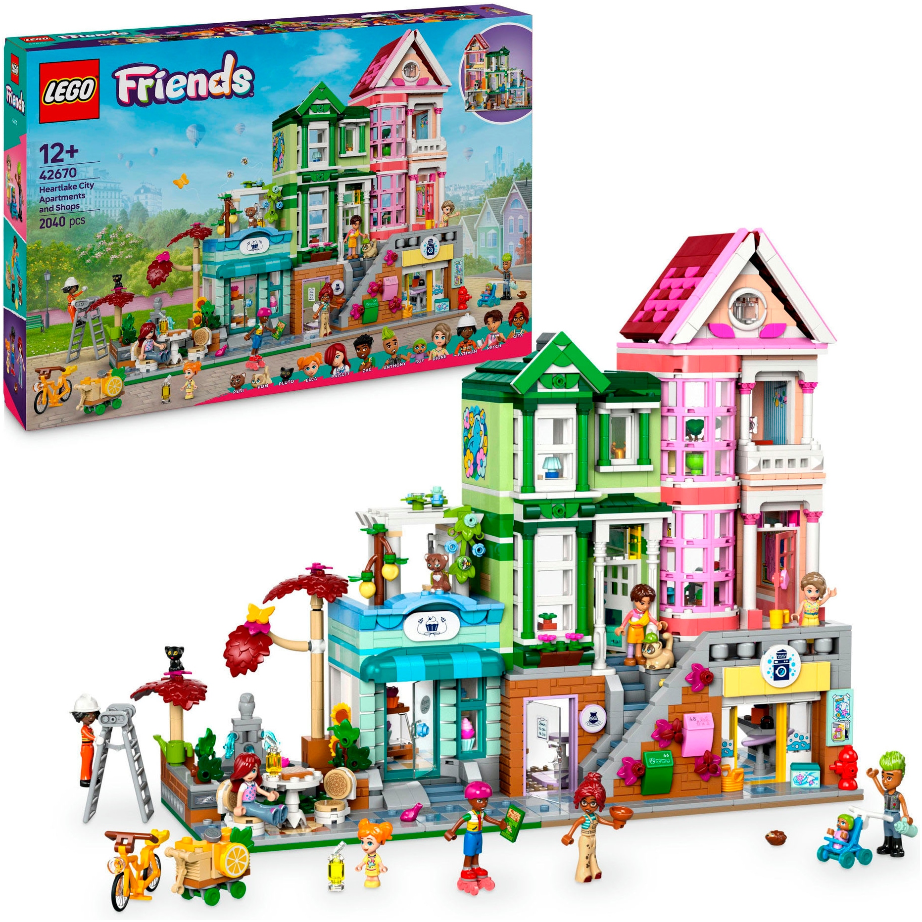 LEGO® Konstruktionsspielsteine »Heartlake City Wohn- und Einkaufsstraße (42670), LEGO...