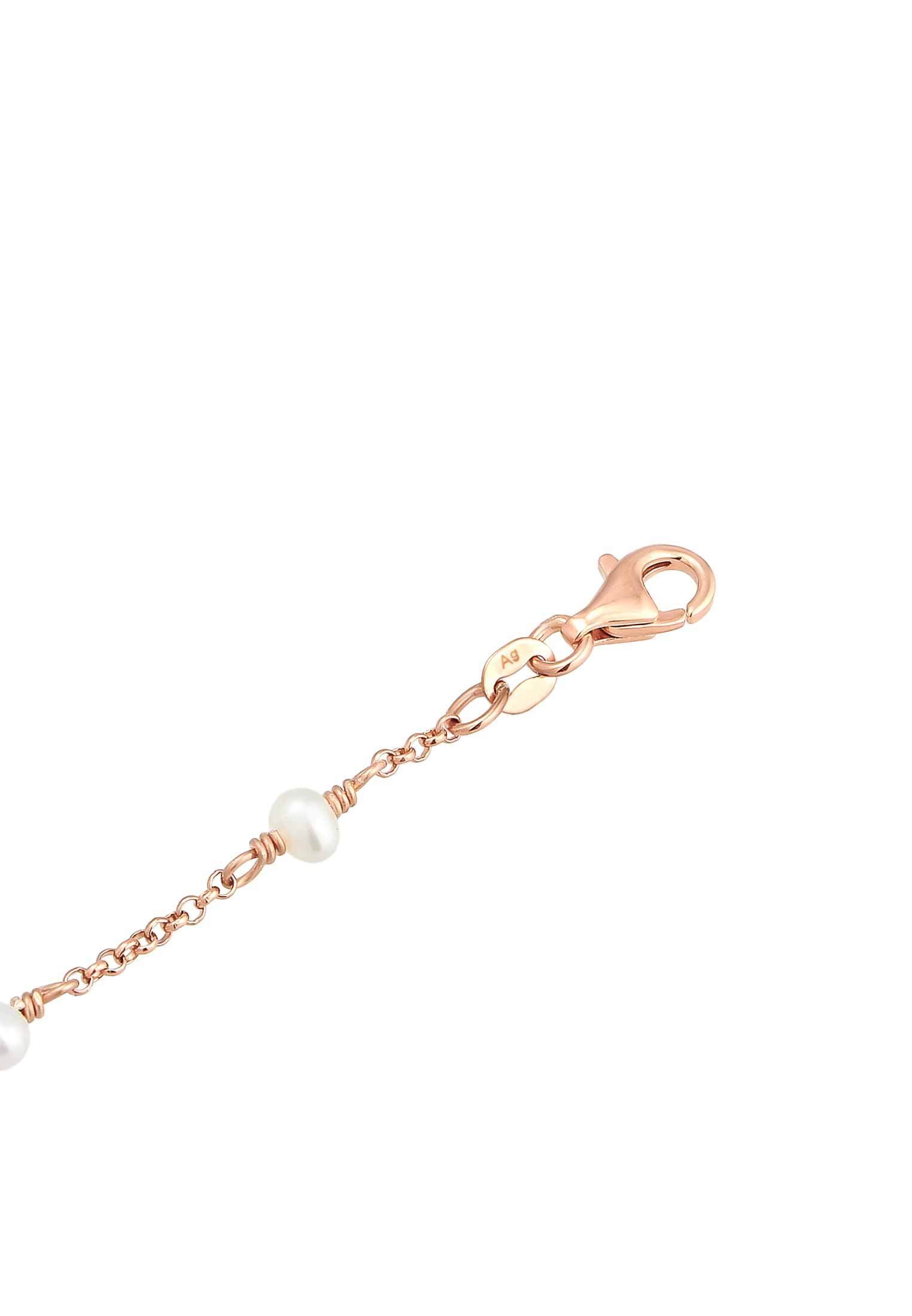 Elli Fußkette »Fußschmuck Fußkette mit Süßwasserzuchtperle 925 Silber«