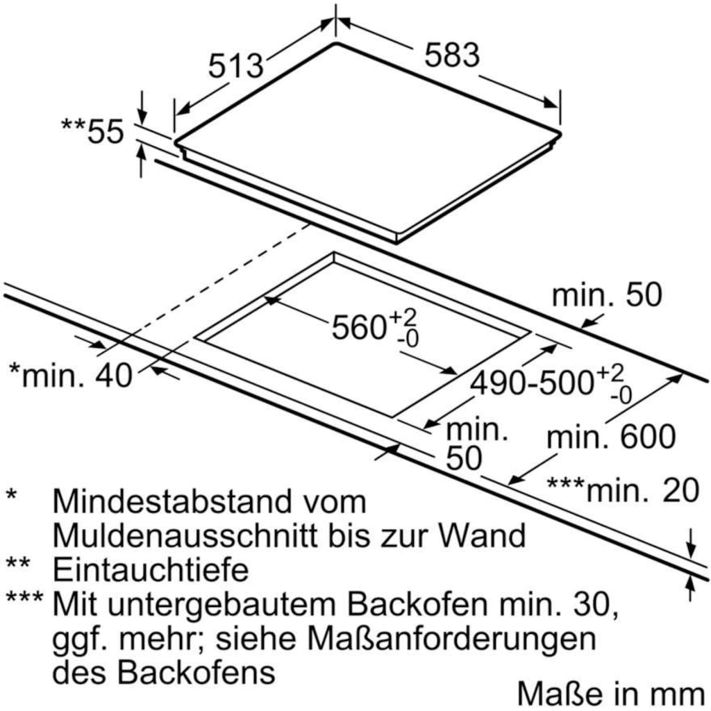 NEFF Flex-Induktions-Kochfeld von SCHOTT CERAN® »T46BT73N2«, T46BT73N2, mit intuitiver Twist Pad® Bedienung