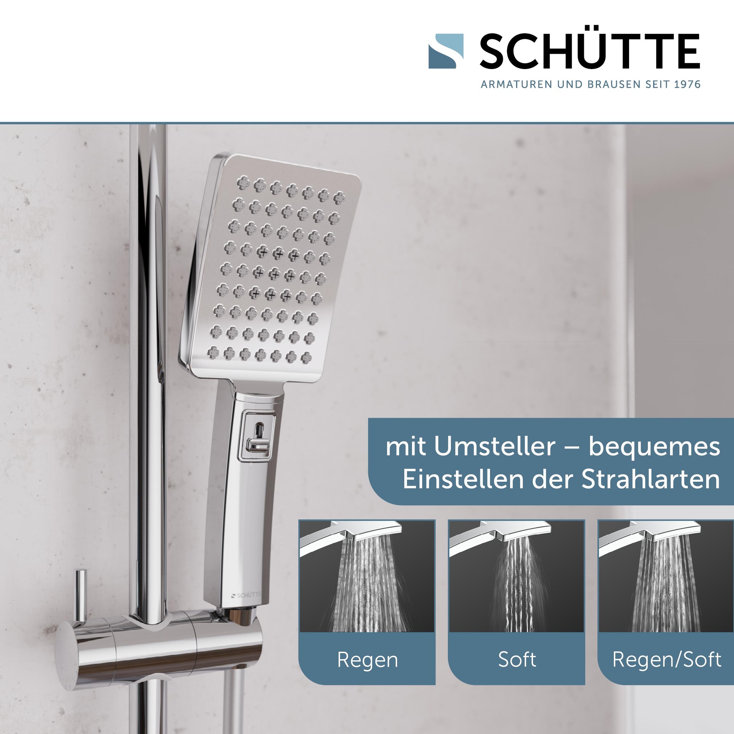 Schütte Brausegarnitur »Mallorca«, Duschsystem mit Kopfbrause und Handbrause