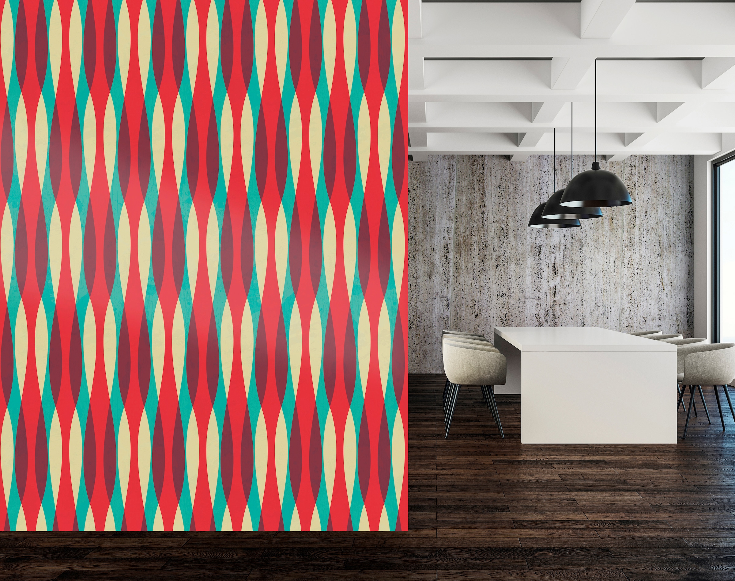 queence Vinyltapete »Catelyn«, Streifen, 90x250cm, selbstklebend, kinderleichte Anbringung, Sticker