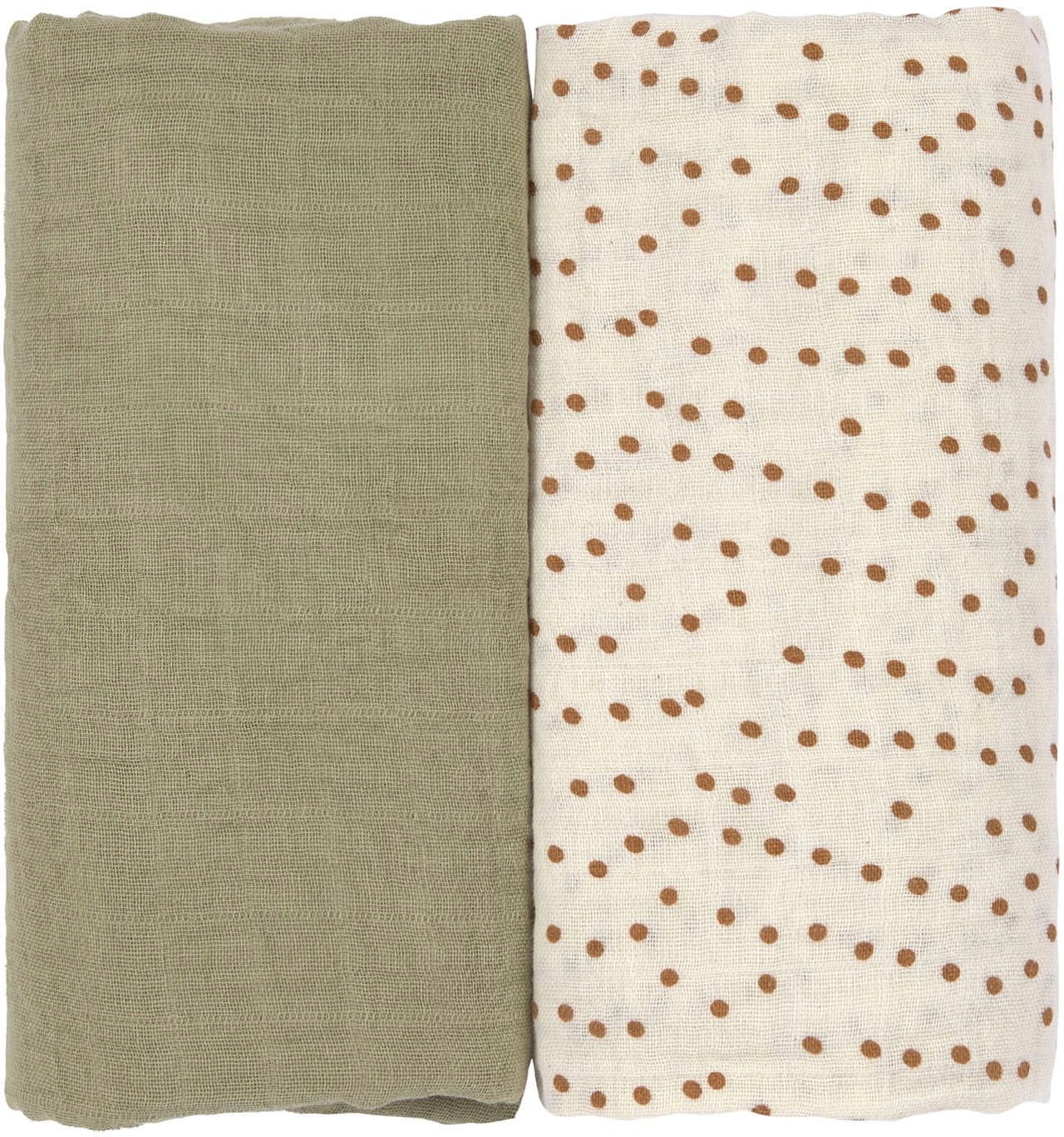 LÄSSIG Stoffwindeln »LÄSSIG X Raddis® Cotton, Einschlag- und Mulltuchset L, Caramel« Set, 3 Stk. tlg. mit wiederverwendbarem Baumwollbeutel