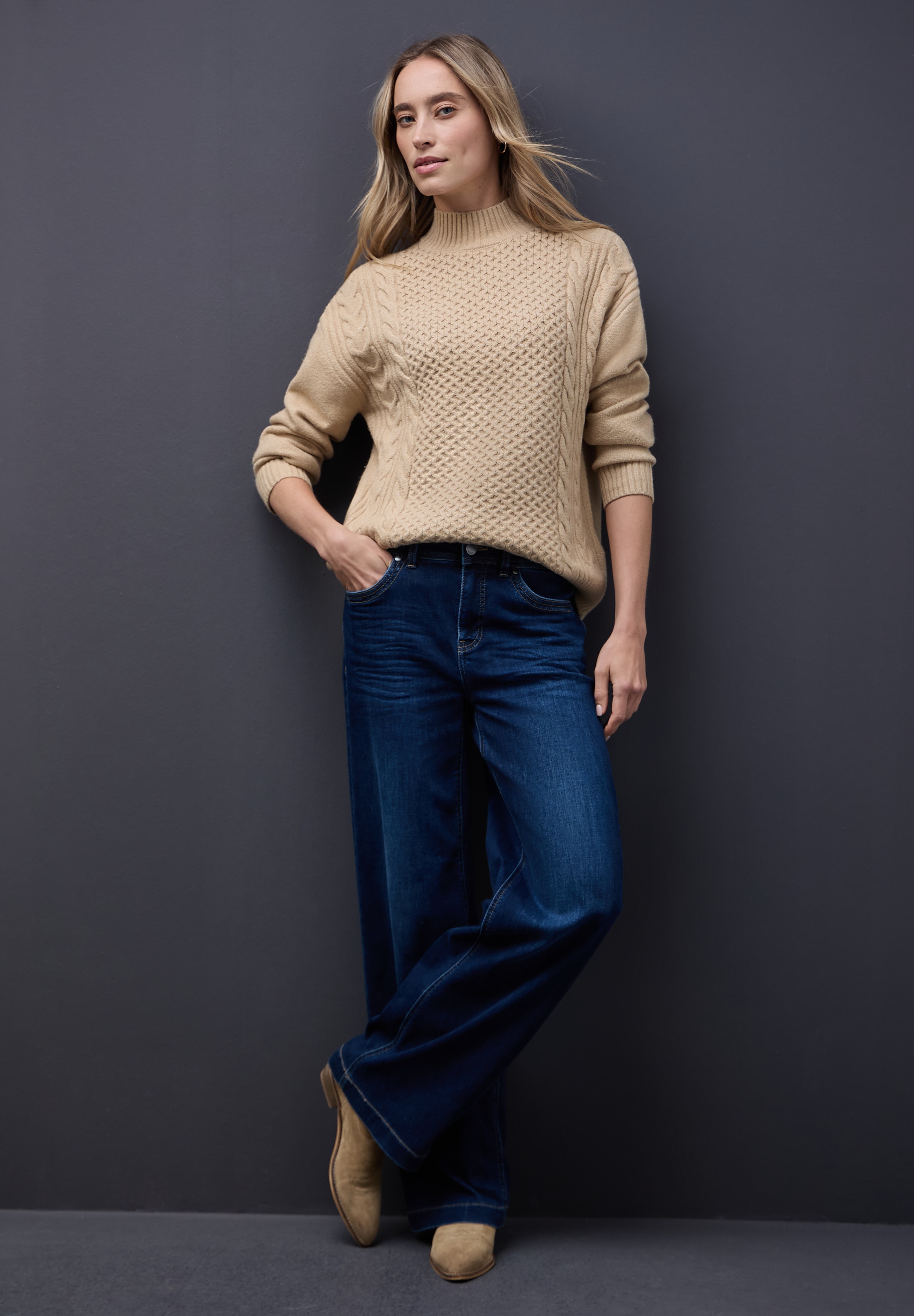 STREET ONE Stehkragenpullover