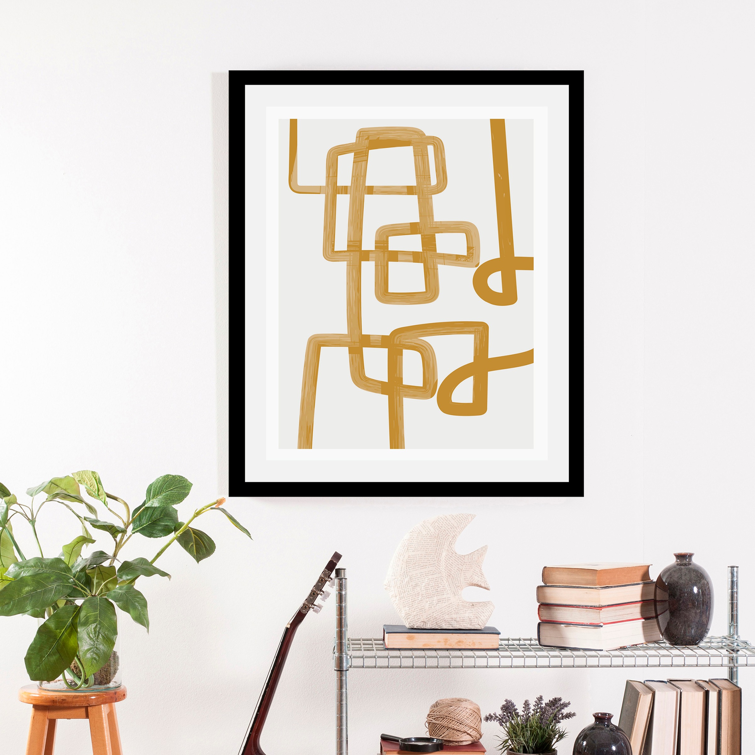queence Bild »Scribble«, Figuren-Kunst-Gemälde-Abstrakt-Art, (1 St.), gerahmt