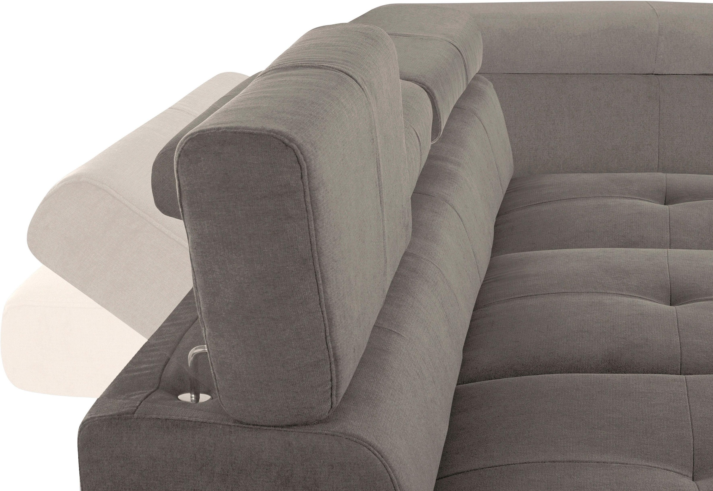 COTTA Ecksofa »Enterprise L-Form«, mit Arm- & Kopfteilverstellung, wahlweise mit Bettfunktion