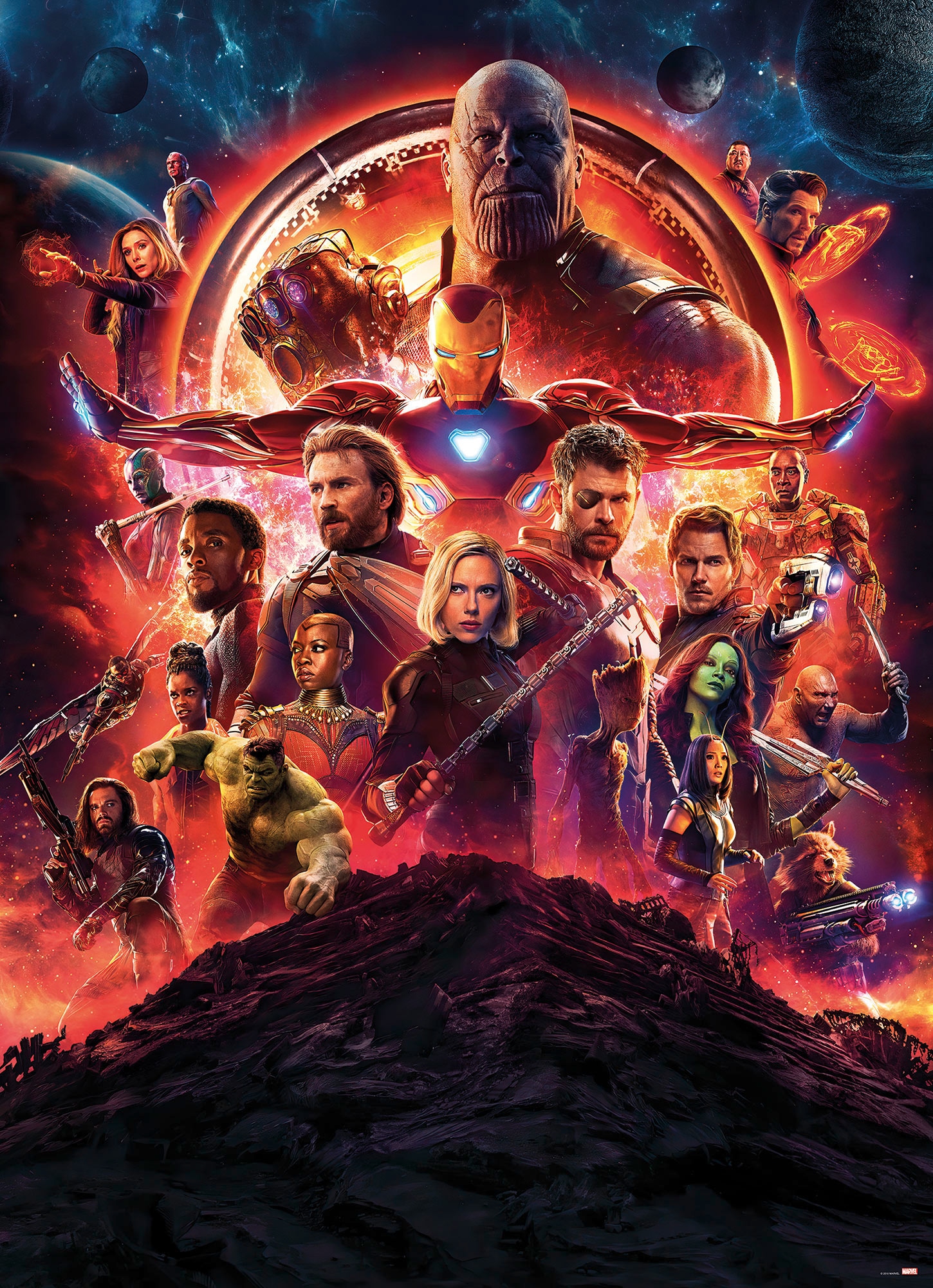 Fototapete »Avengers-Infinity-War-Movie-Poster - Größe 184 x 254 cm«, bedruckt,...