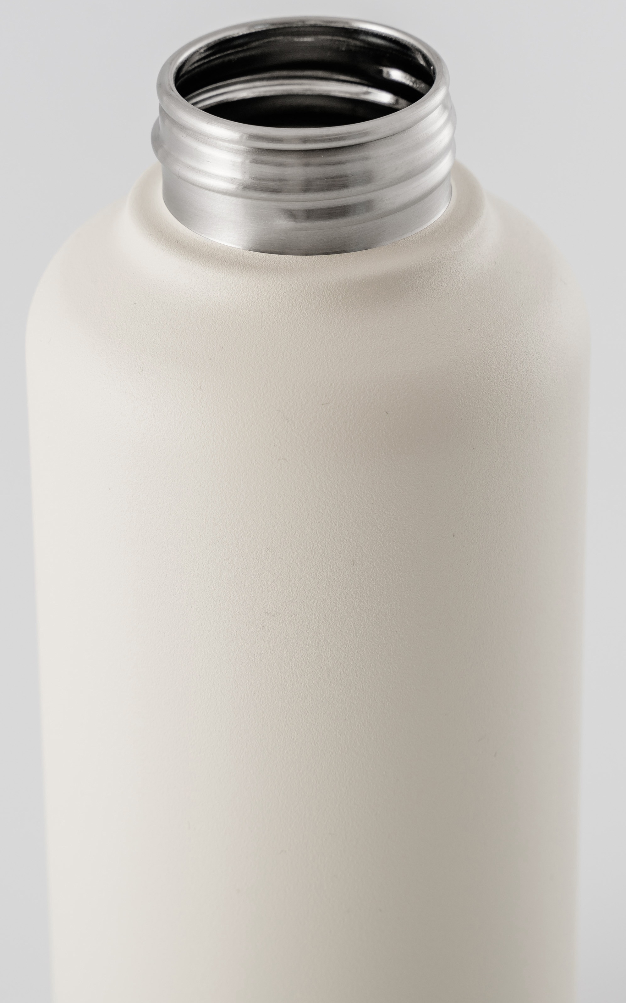 equa Trinkflasche »Timeless Off-White«, Leichtgewicht aus Edelstahl, Tragegriff