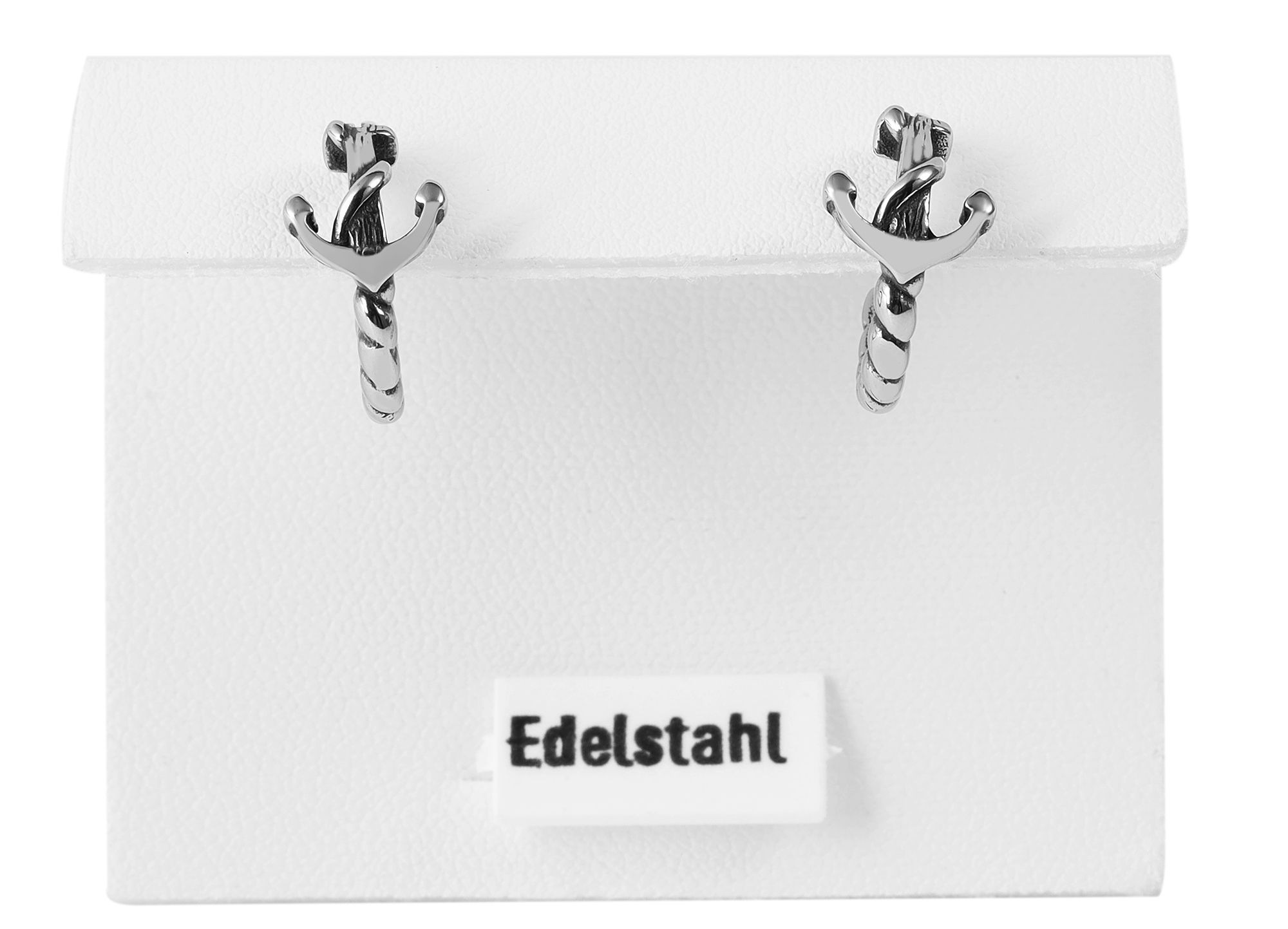 Adelia´s Paar Creolen »Unisex Ohrringe ¿ Klappcreole aus Edelstahl«