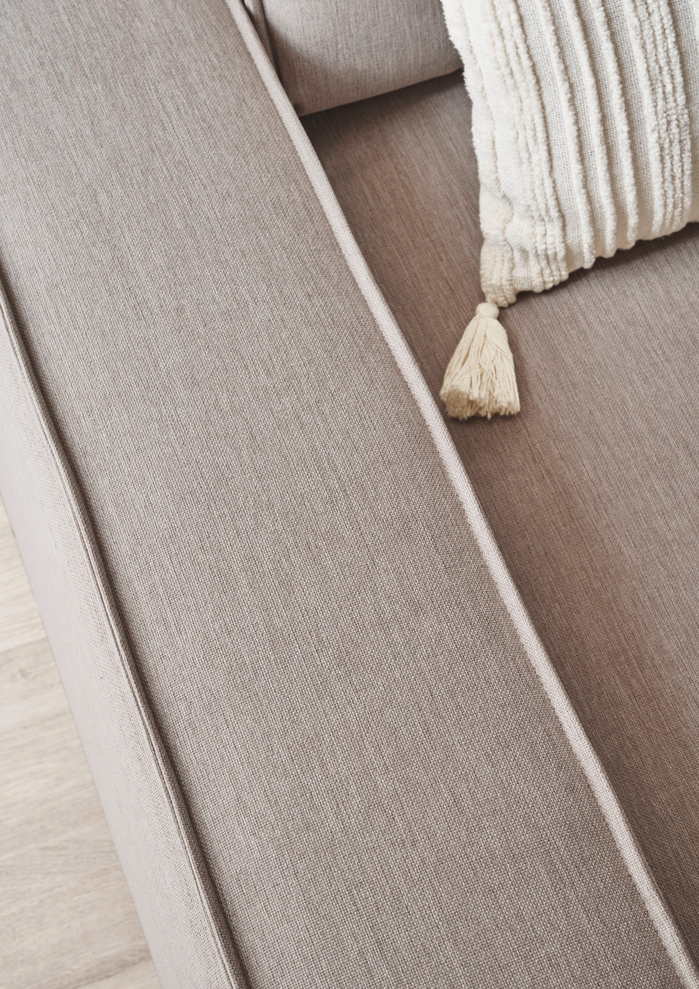 Home affaire Polsterecke »NEU: SHERWOOD XXL tief, L-Form mit Schlaffunktion, Big-Sofa mit Hocker«, (Set, 2 St.), stellbar zum Schlafsofa (Krokodilverbinder), Cord, Leinenoptik