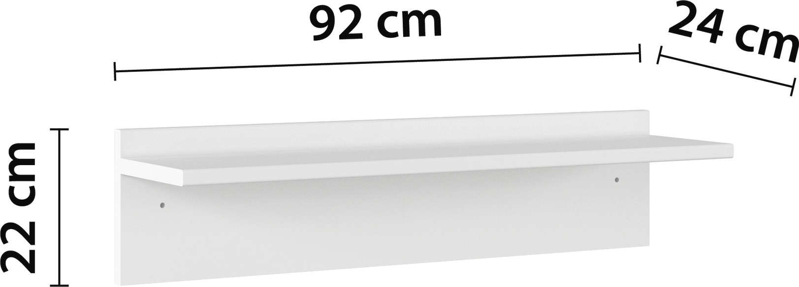 rauch Wandregal »Wandboard Regal Hängeregal JOEL«, mit praktischer Ablagefläche Breite 92 cm MADE IN GERMANY