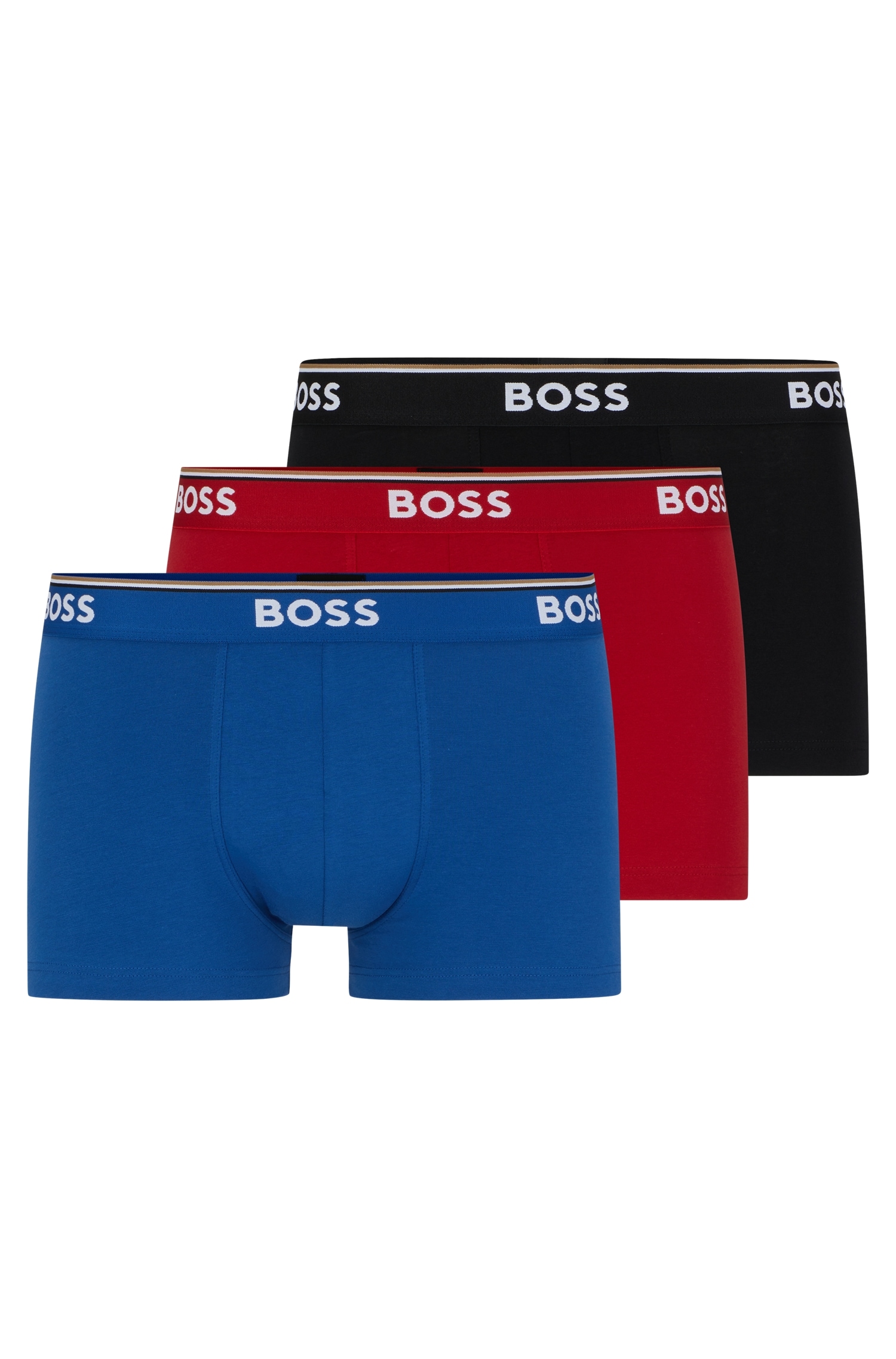 BOSS Boxer »TRUNK 3 PACK«, (3 St.), BOSS Schriftzug auf dem Bund