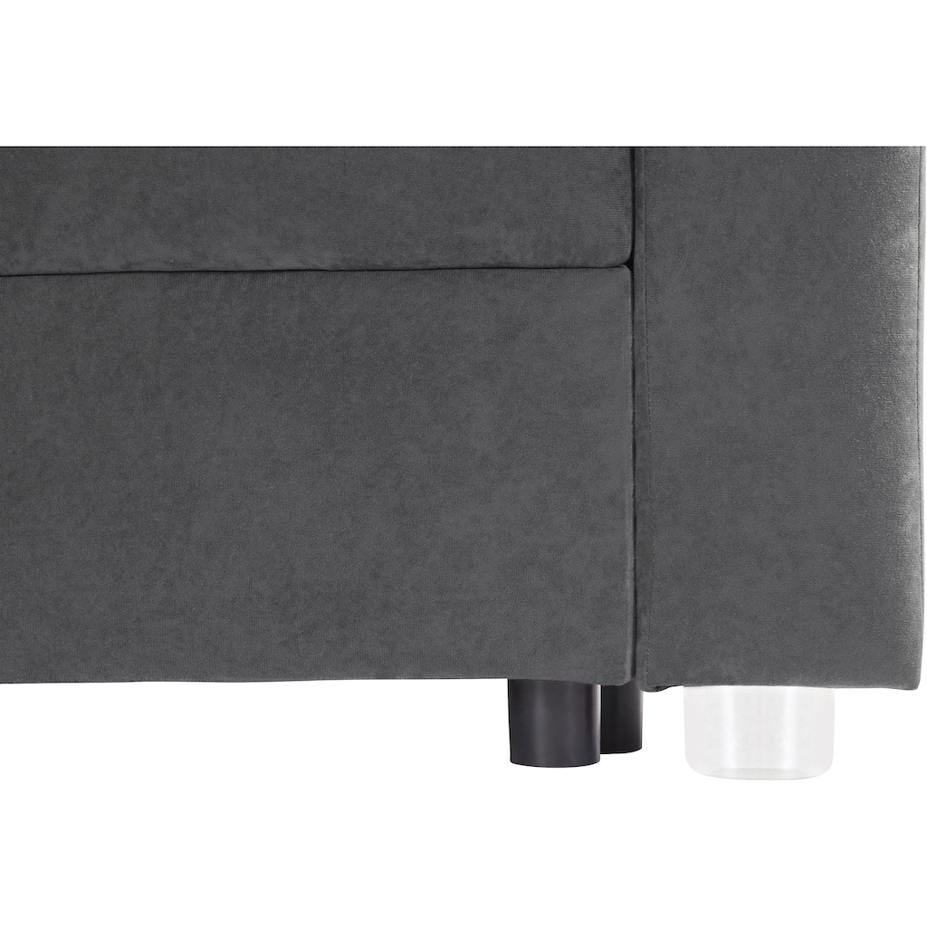 COLLECTION AB Ecksofa, inklusive Bettfunktion, Federkern, wahlweise mit RGB-LED-Beleuchtung