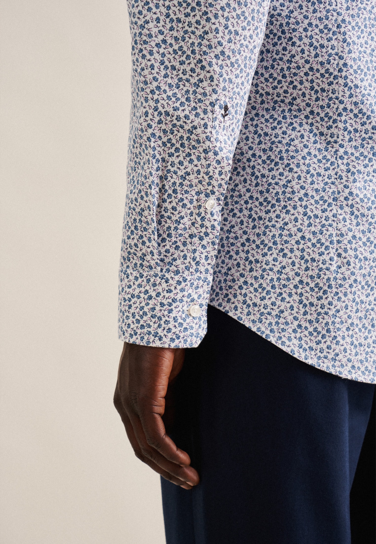 seidensticker Businesshemd »Slim« Slim 1/1 Kentkragen Floral