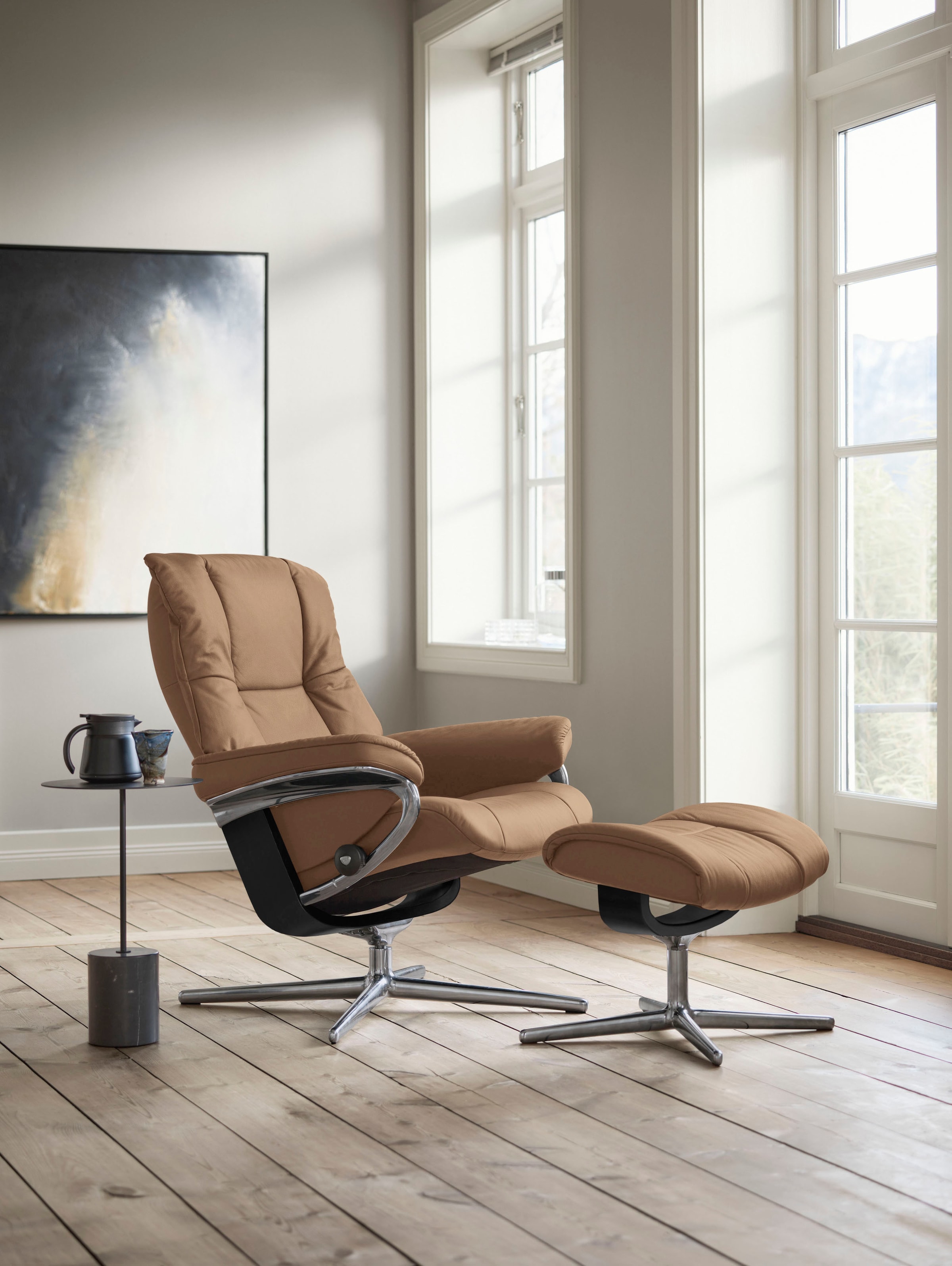Stressless® Relaxsessel »Mayfair«, mit Cross Base, Größe S, M & L, Holzakzent Schwarz